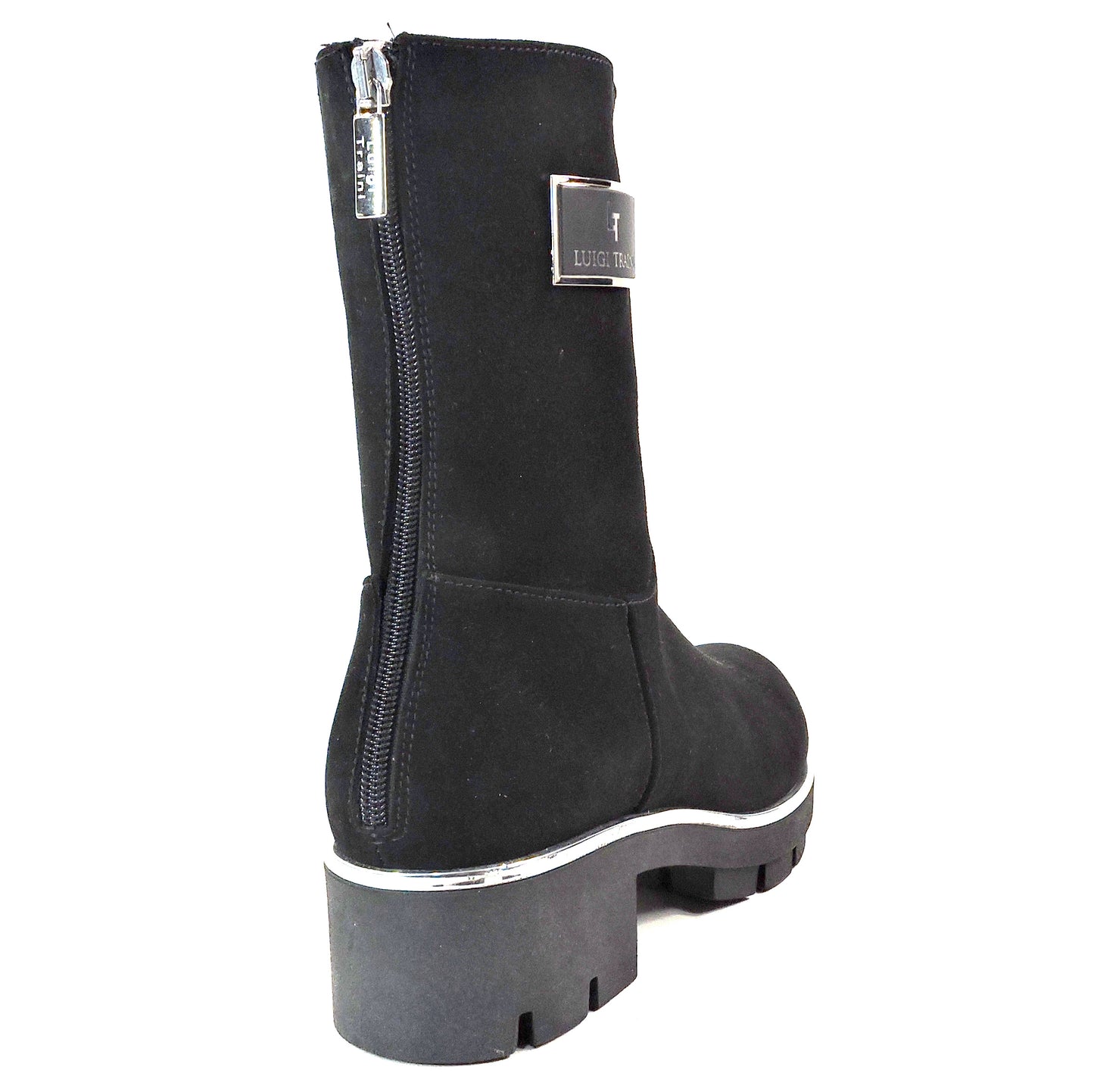 LUIGI TRAINI 🇮🇹 WOMEN'S BLACK SOFT SUEDE COMFORT WINTER BOOTS