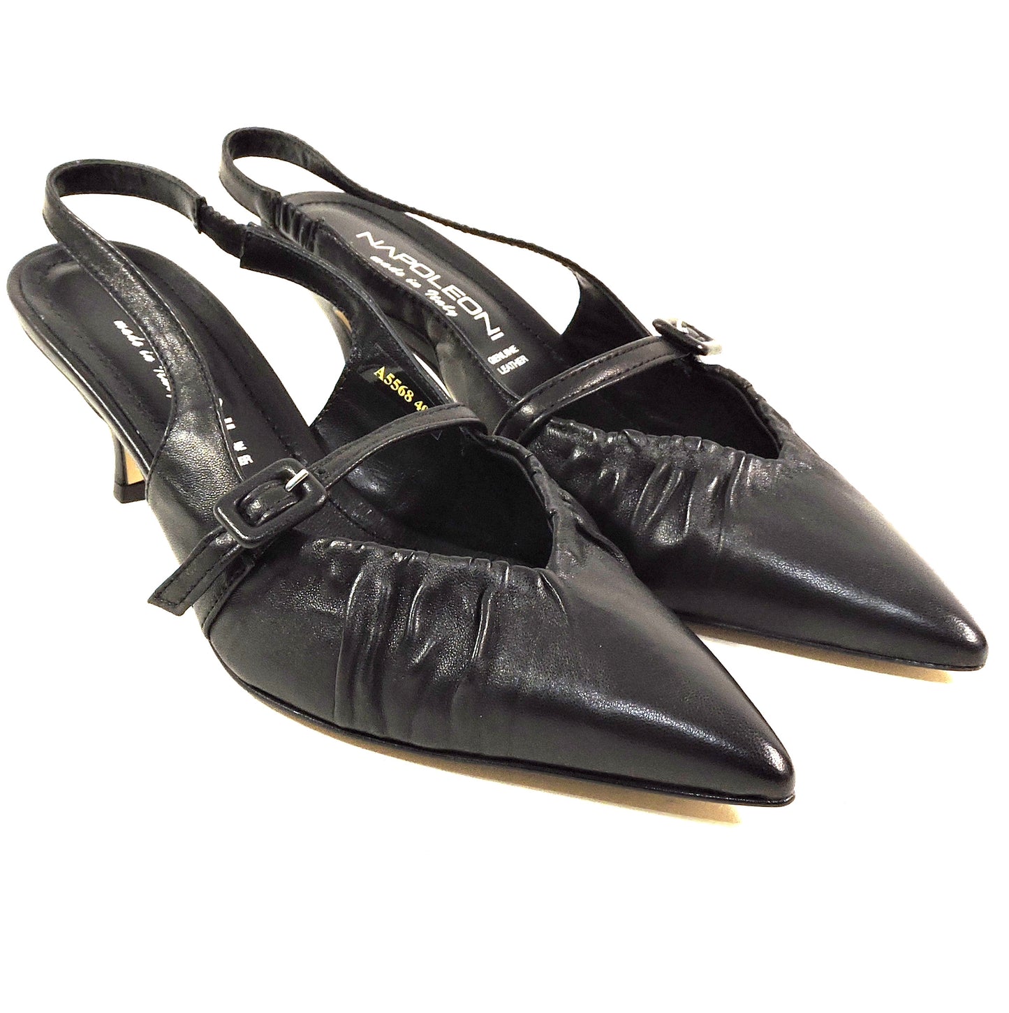 NAPOLEONI 🇮🇹 WOMEN'S BLACK SOFT LEATHER COMFORT SUMMER SANDALS