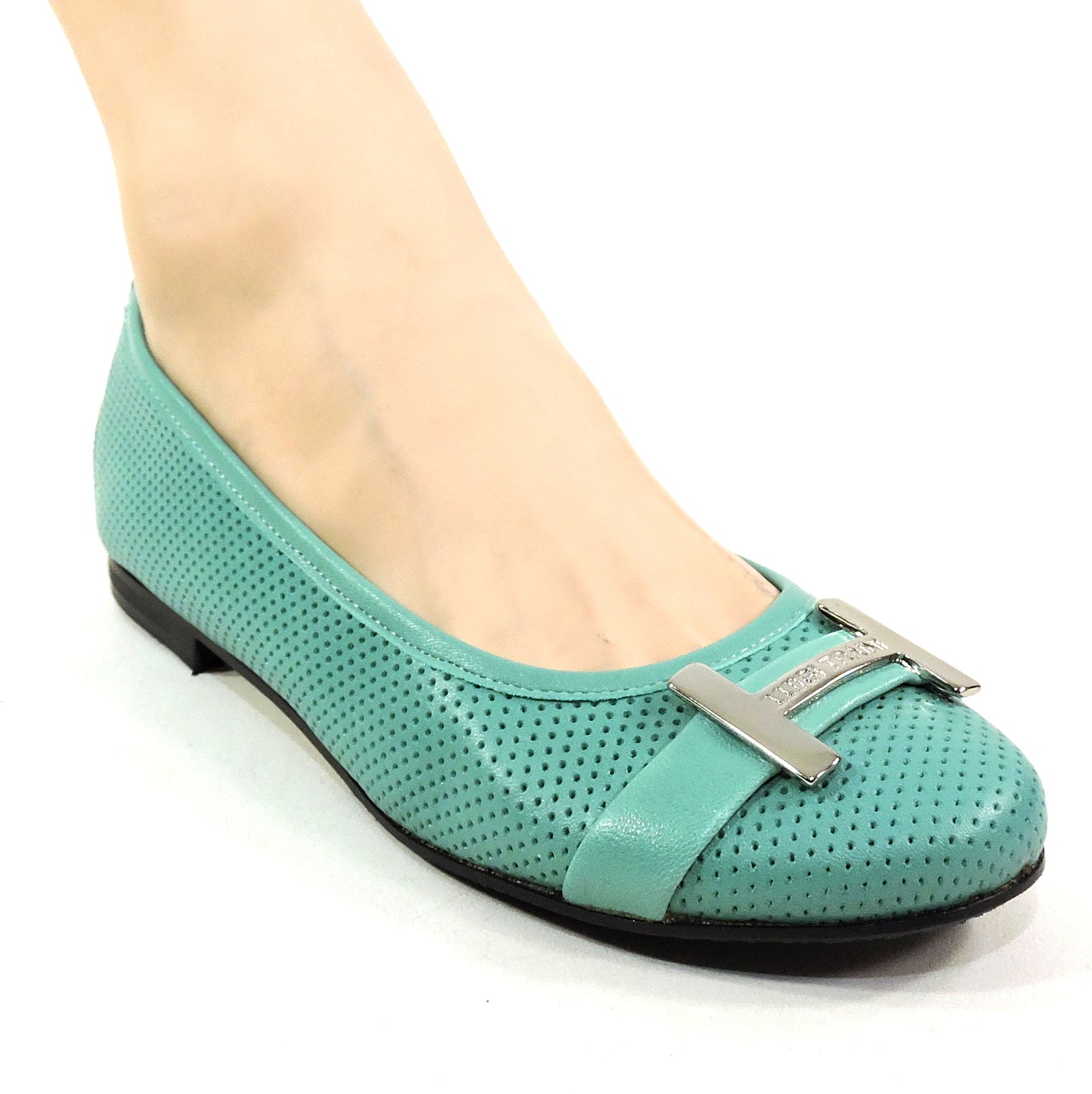 LUIGI TRAINI 🇮🇹 WOMEN'S SOFT GREEN LEATHER COMFORT FLAT LOAFERS