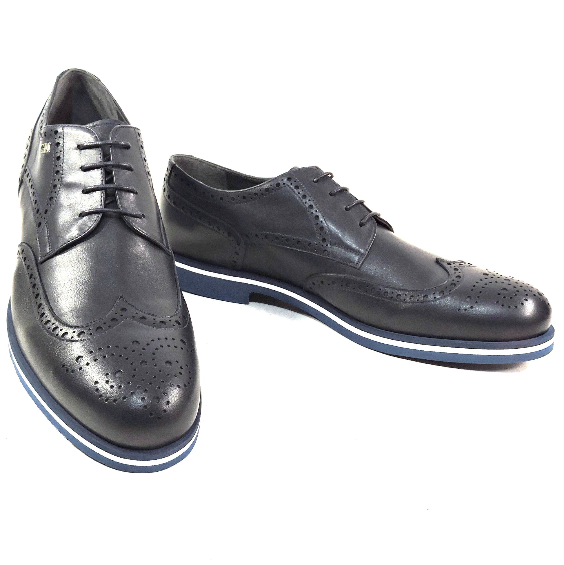 GOODMAN MEN'S NAVY BLUE SOFT LEATHER COMFORT OXFORD SHOES 42 EU Euro Shoes Emporium GOODMAN MEN'S NAVY BLUE SOFT LEATHER COMFORT OXFORD SHOES 42 EU Euro Shoes Emporium