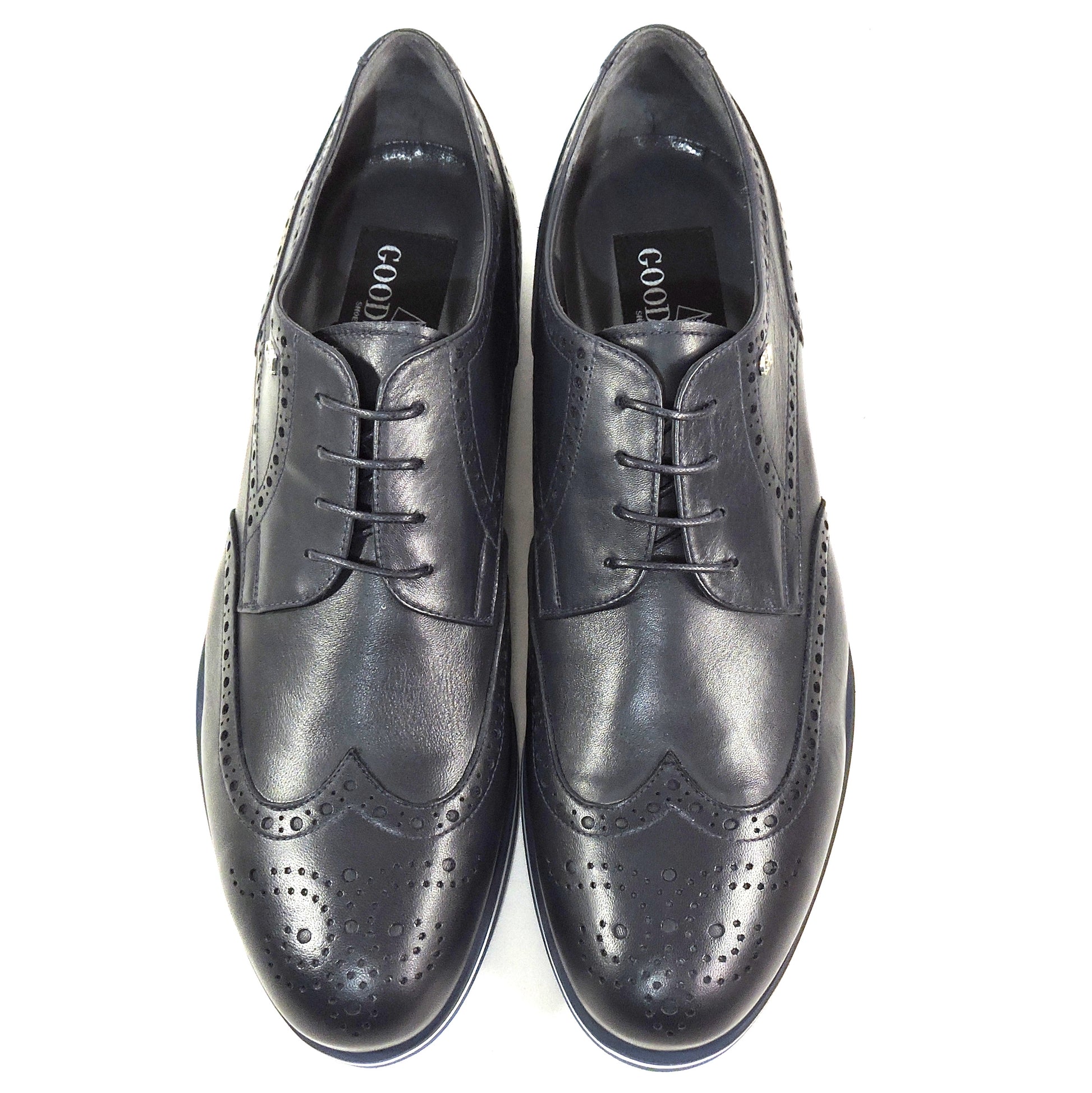 GOODMAN MEN'S NAVY BLUE SOFT LEATHER COMFORT OXFORD SHOES 42 EU Euro Shoes Emporium GOODMAN MEN'S NAVY BLUE SOFT LEATHER COMFORT OXFORD SHOES 42 EU Euro Shoes Emporium