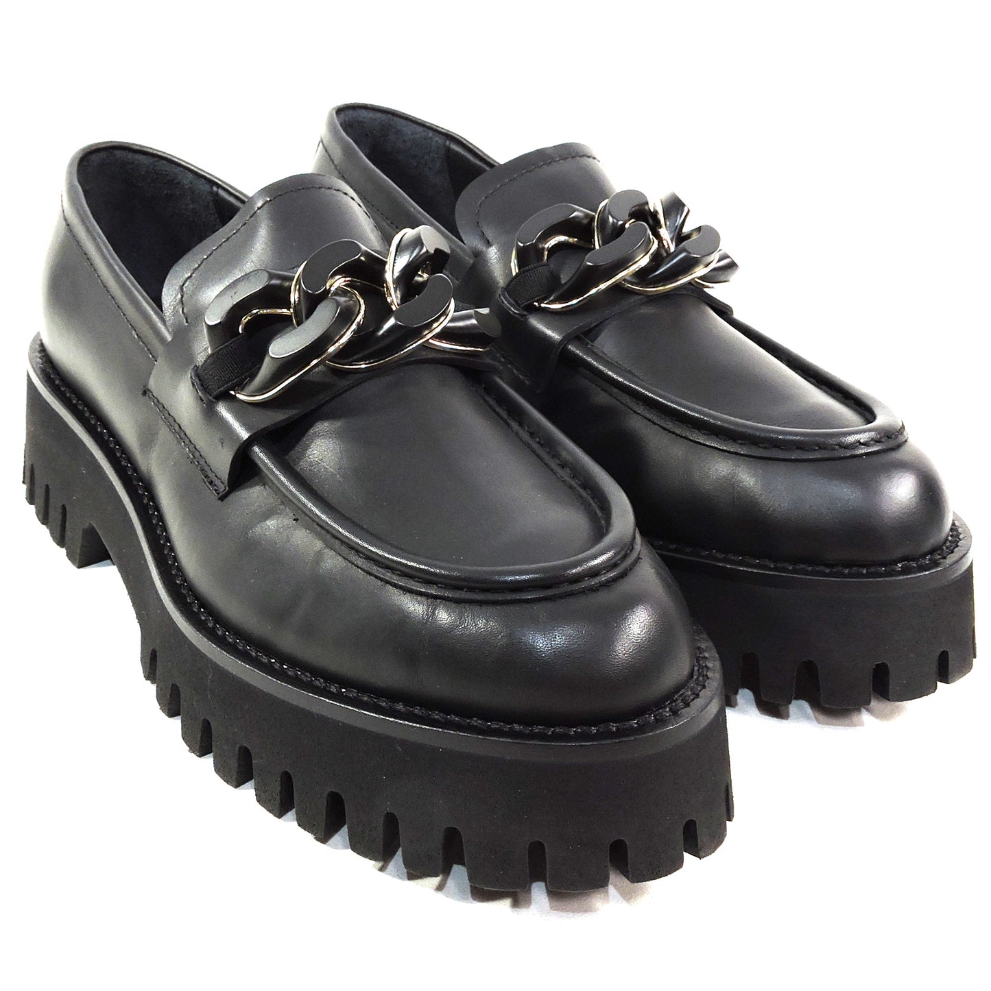 CASADEI 🇮🇹 WOMEN'S BLACK SOFT LEATHER COMFORT FASHION LOAFERS