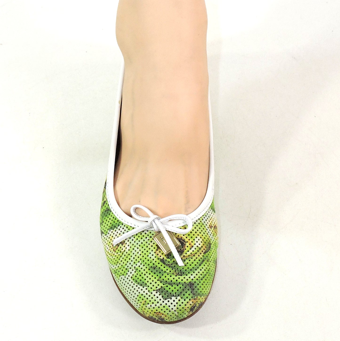 LUIGI TRAINI 🇮🇹 WOMEN'S GREEN SOFT LEATHER COMFORT SUMMER FLAT LOAFERS