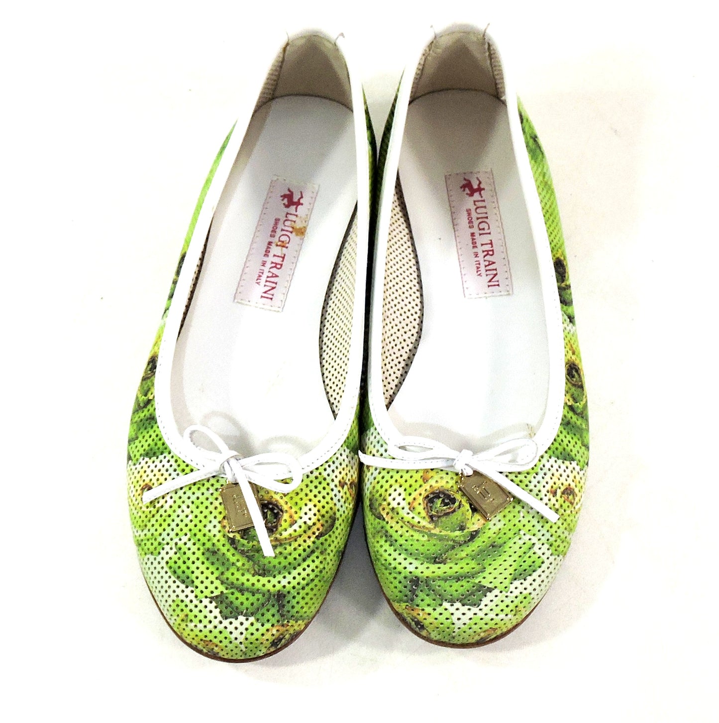 LUIGI TRAINI 🇮🇹 WOMEN'S GREEN SOFT LEATHER COMFORT SUMMER FLAT LOAFERS