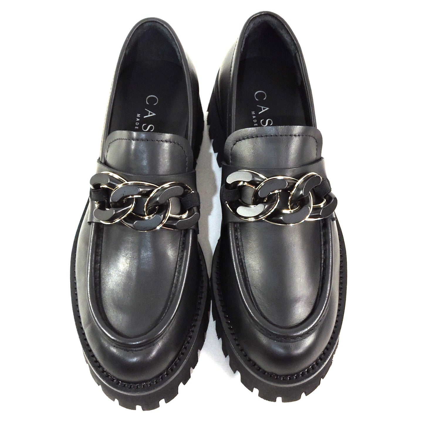 CASADEI 🇮🇹 WOMEN'S BLACK SOFT LEATHER COMFORT FASHION LOAFERS