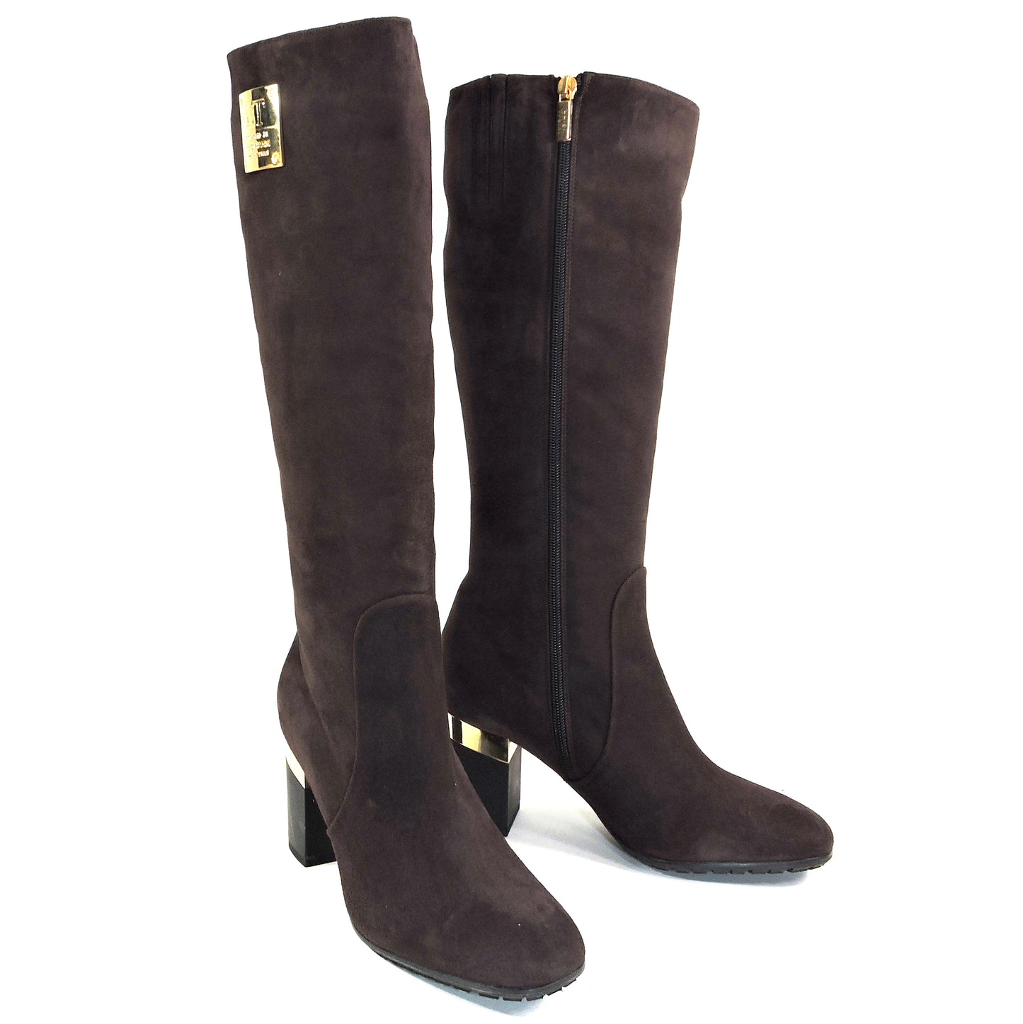 LUIGI TRAINI 🇮🇹 WOMEN'S SOFT BROWN SUEDE COMFORT WINTER HIGHT BOOTS