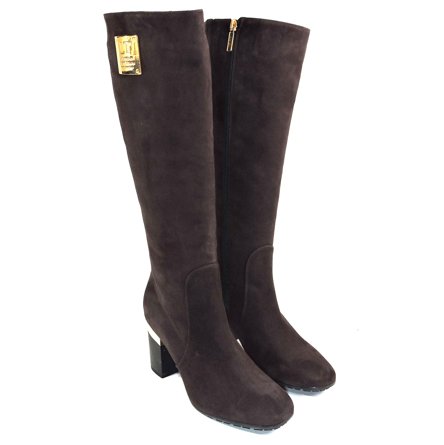 LUIGI TRAINI 🇮🇹 WOMEN'S SOFT BROWN SUEDE COMFORT WINTER HIGHT BOOTS