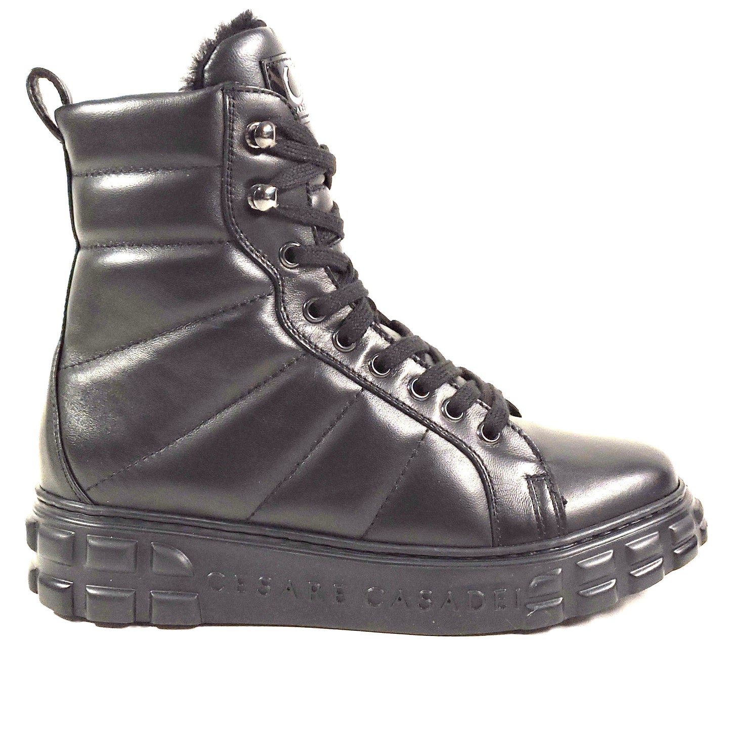 CASADEI 🇮🇹 WOMEN'S BLACK SOFT LEATHER COMFORT FASHION FLAT WINTER BOOTIE 37 EU