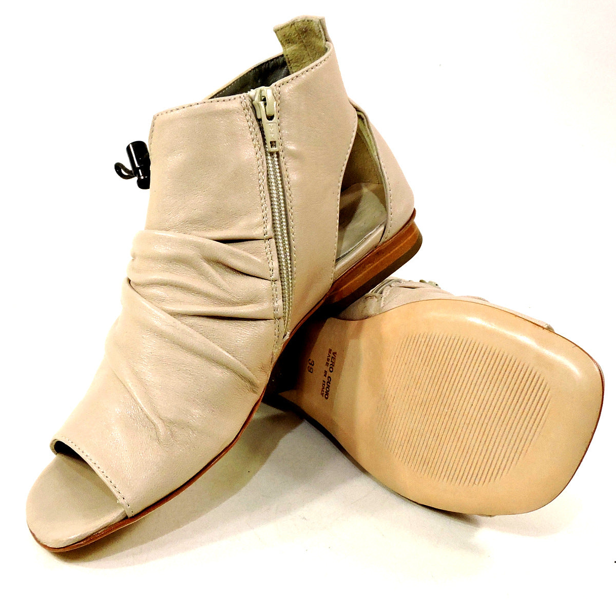 IXOS 🇮🇹 WOMEN'S BEIGE SOFT LEATHER SUMMER FASHION ANKLE BOOTIE BOUTIQUE