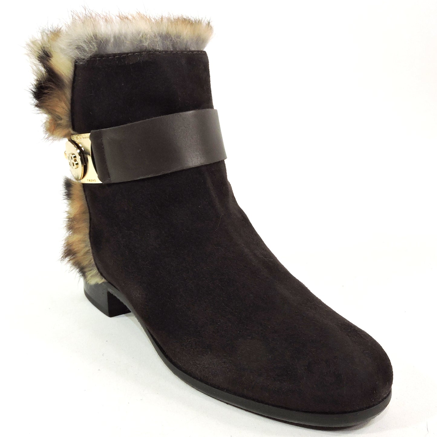 BALDININI 🇮🇹 WOMEN'S BROWN SUEDE WINTER FUR LINING FASHION CHELSEA BOOTIE