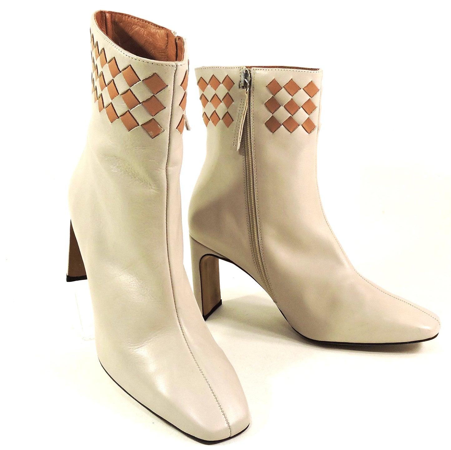 ANGEL ALARCONE ⚜WOMEN'S GREY SOFT LEATHER COMFORT ANKLE BOOTIE