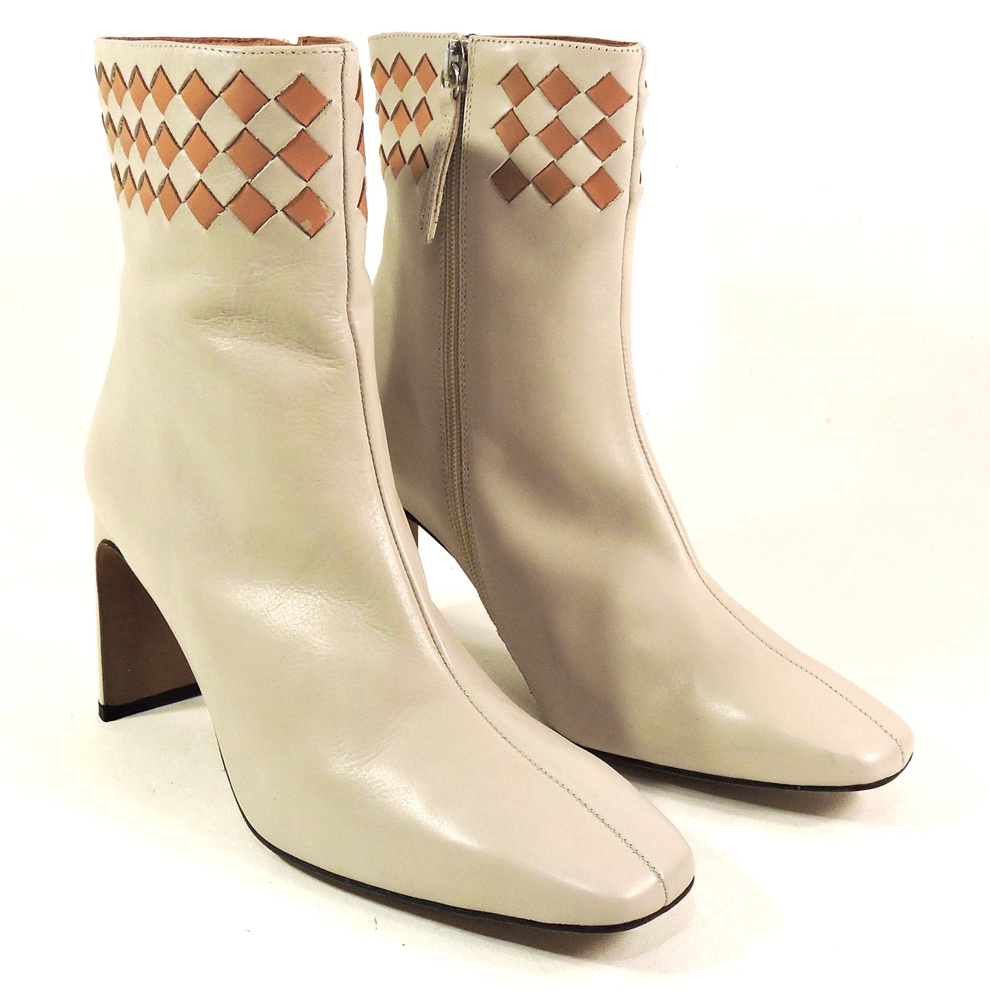 ANGEL ALARCONE ⚜WOMEN'S GREY SOFT LEATHER COMFORT ANKLE BOOTIE