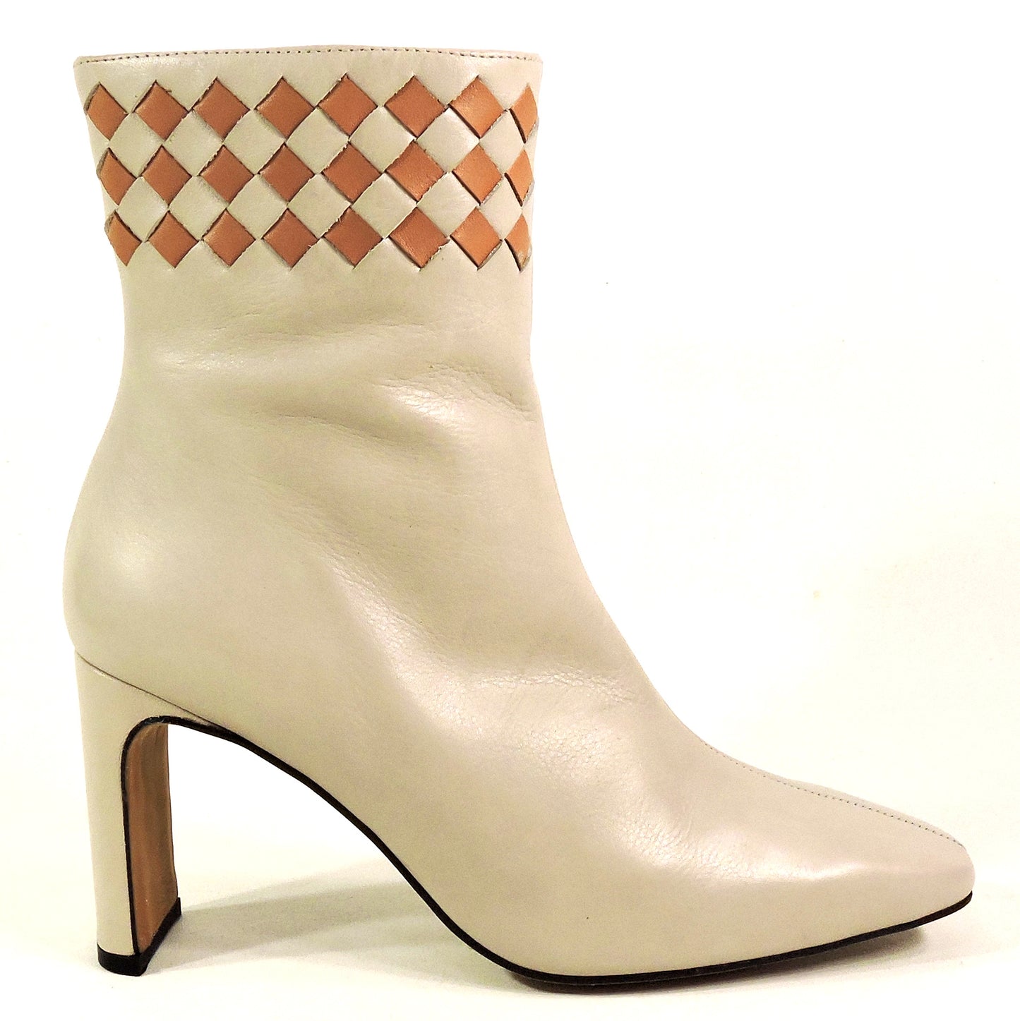 ANGEL ALARCONE ⚜WOMEN'S GREY SOFT LEATHER COMFORT ANKLE BOOTIE