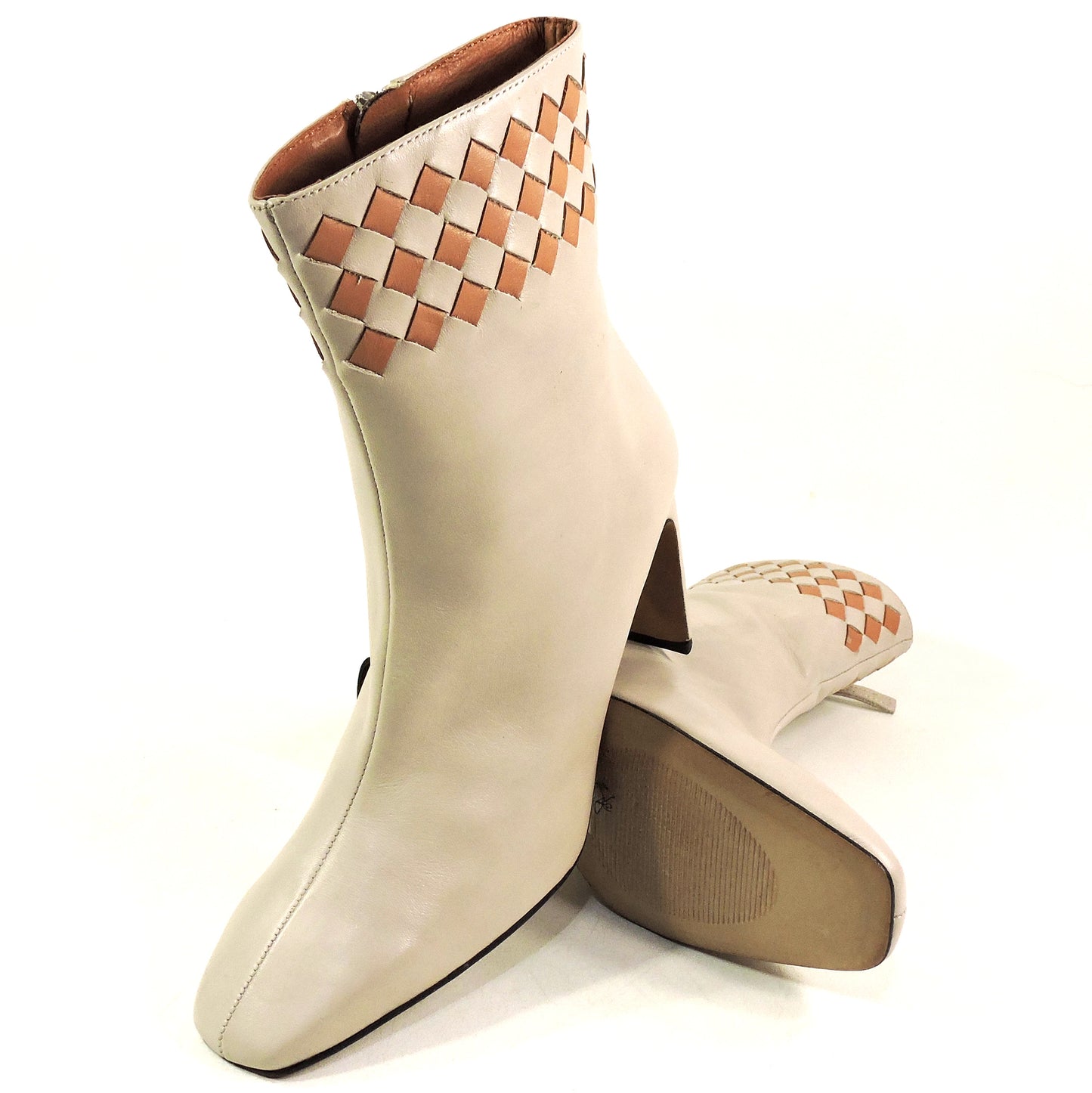 ANGEL ALARCONE ⚜WOMEN'S GREY SOFT LEATHER COMFORT ANKLE BOOTIE