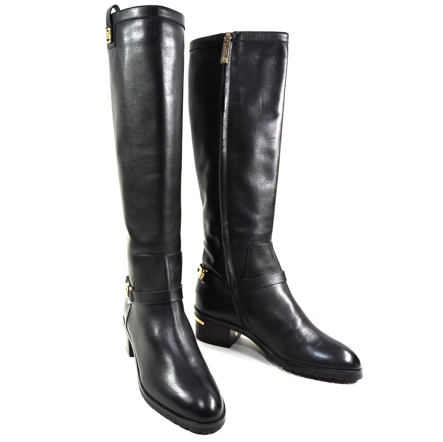 BALDININI 🇮🇹 WOMEN'S BLACK SOFT LEATHER COMFORT FASHION KNEE -HIGH BOOTS