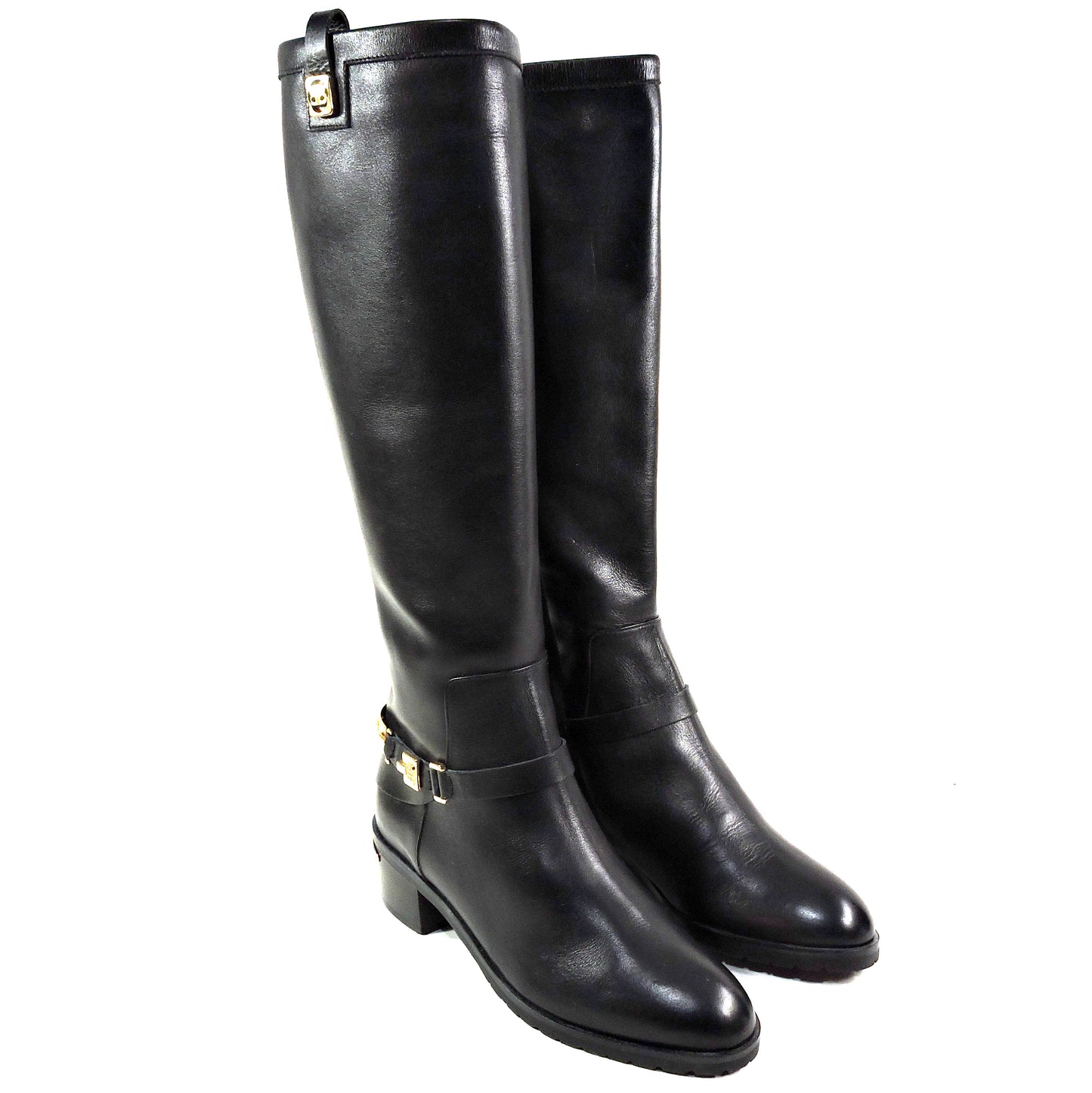 BALDININI 🇮🇹 WOMEN'S BLACK SOFT LEATHER COMFORT FASHION KNEE -HIGH BOOTS