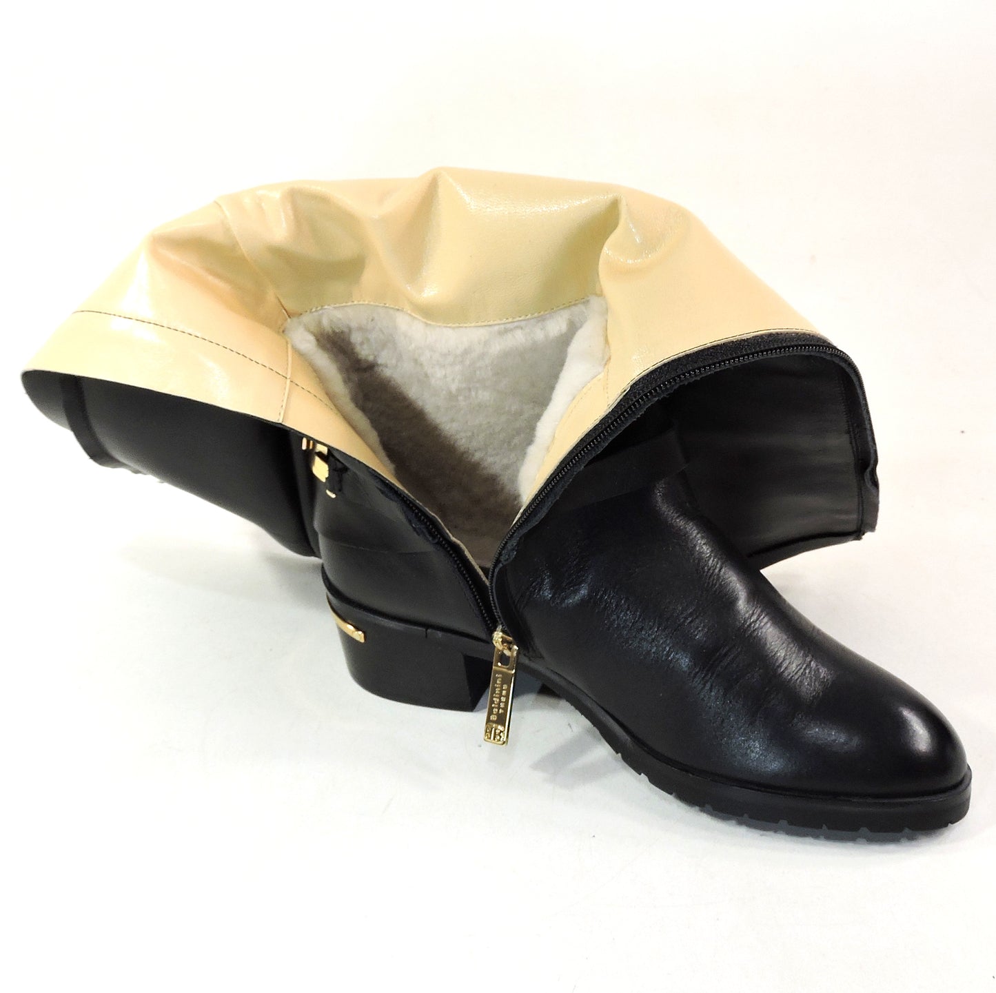 BALDININI 🇮🇹 WOMEN'S BLACK SOFT LEATHER COMFORT FASHION KNEE -HIGH BOOTS