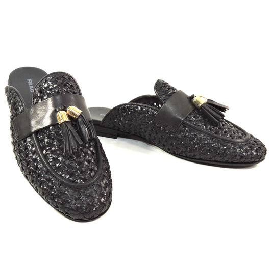 FRAU 🇮🇹 WOMEN'S VERY SOFT! BLACK LEATHER COMFORT SUMMER FASHION MULES