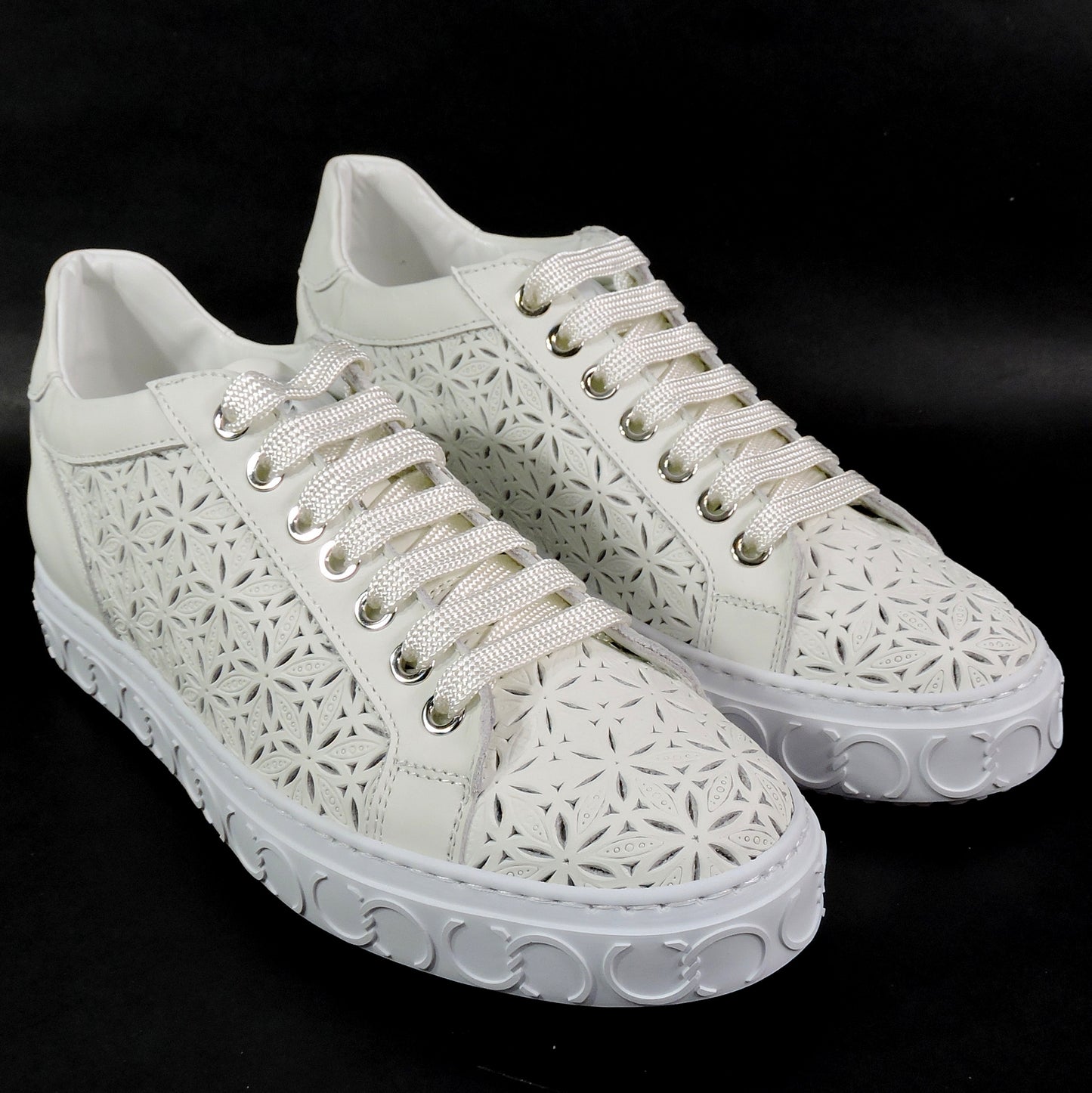 CASADEI 🇮🇹 WOMEN'S OFF WHITE SOFT LEATHER COMFORT FASHION SUMMER SNEAKERS