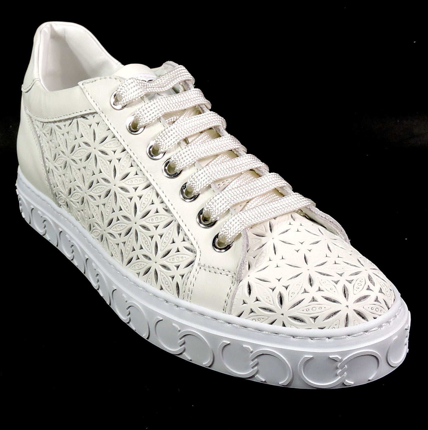 CASADEI 🇮🇹 WOMEN'S OFF WHITE SOFT LEATHER COMFORT FASHION SUMMER SNEAKERS
