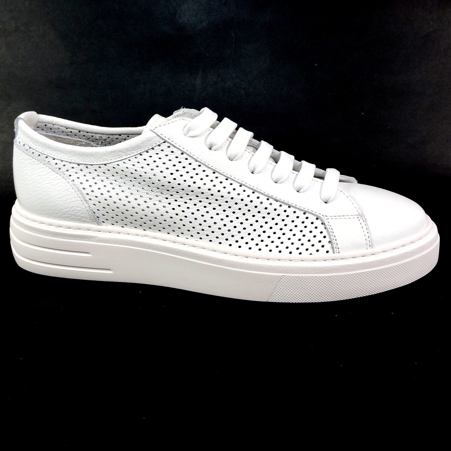 ALBERTO CICCIOLI 🇮🇹 MEN'S WHITE SOFT LEATHER COMFORT SUMMER SNEAKERS 42 EU