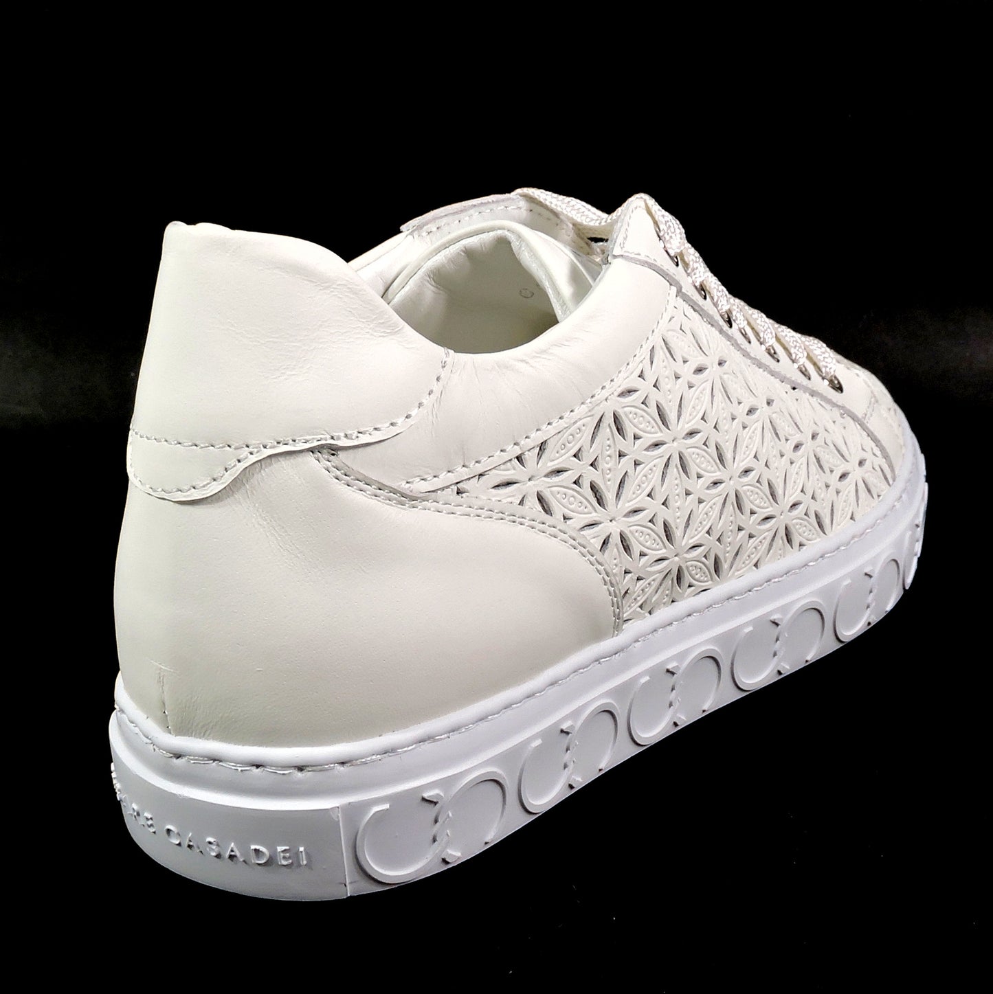 CASADEI 🇮🇹 WOMEN'S OFF WHITE SOFT LEATHER COMFORT FASHION SUMMER SNEAKERS