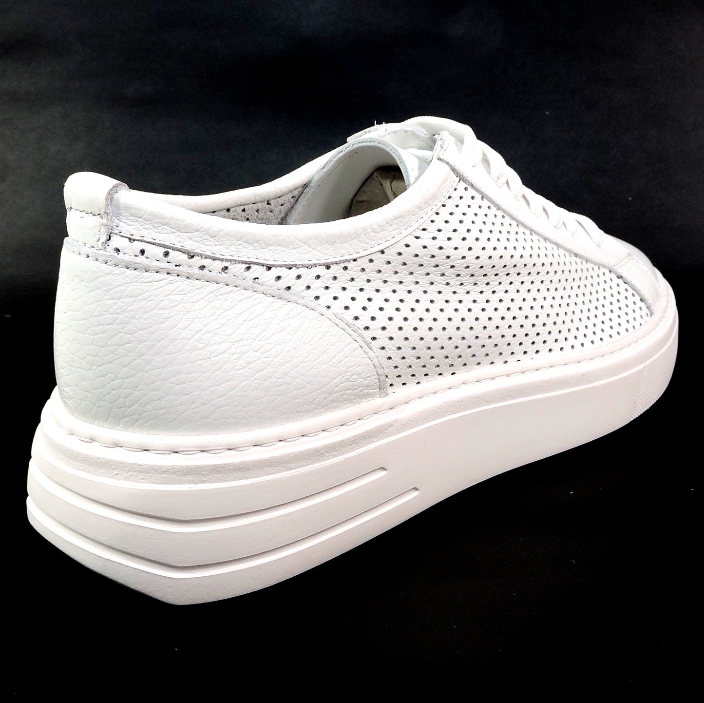 ALBERTO CICCIOLI 🇮🇹 MEN'S WHITE SOFT LEATHER COMFORT SUMMER SNEAKERS 42 EU