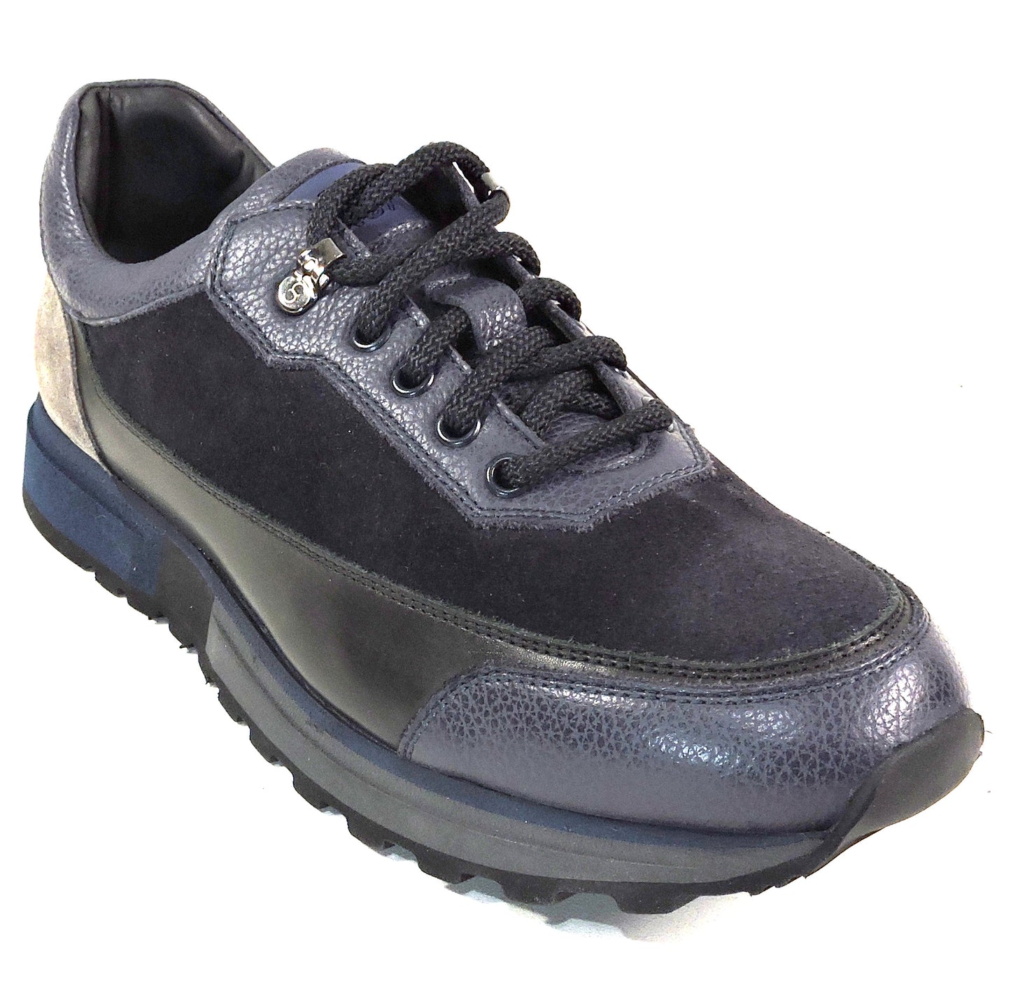 CASADEI 🇮🇹 MEN'S BLUE SUEDE & LEATHER COMFORT FASHION SNEAKERS