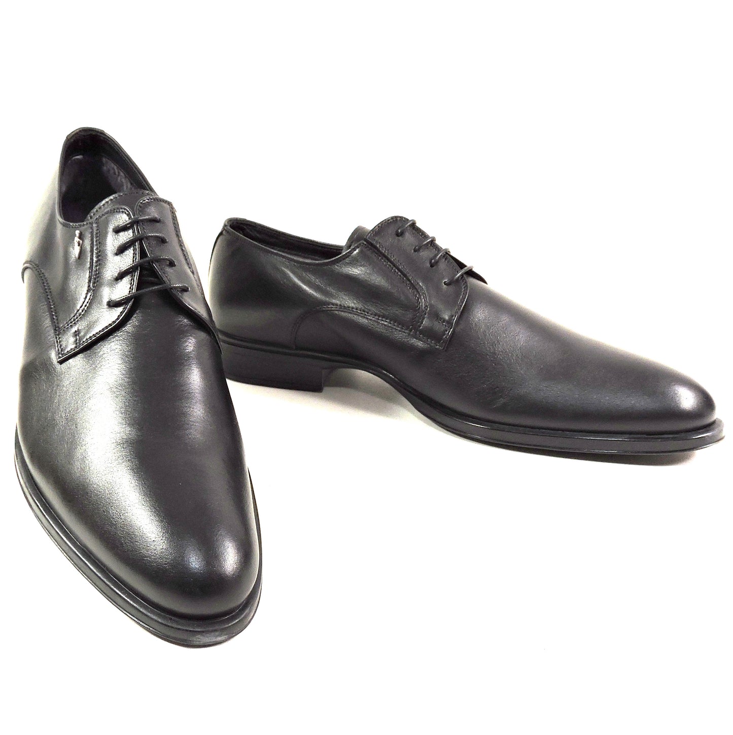 GOODMAN 🇮🇹 MEN'S BLACK SOFT LEATHER COMFORT LAMB FUR LINING DERBYS