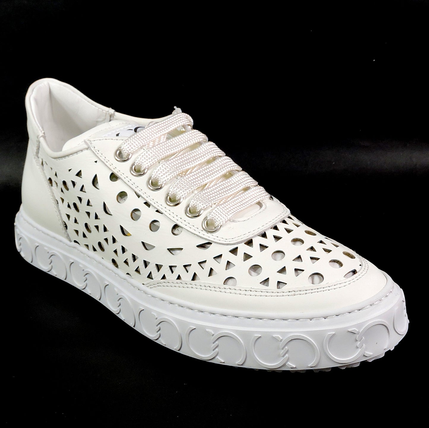 CASADEI 🇮🇹 WOMEN'S SOFT WHITE LEATHER COMFORT SUMMER FASHION SNEAKERS