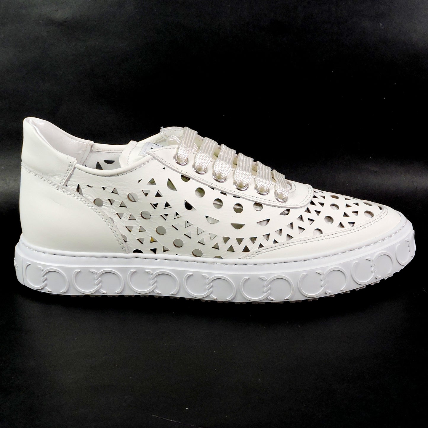 CASADEI 🇮🇹 WOMEN'S SOFT WHITE LEATHER COMFORT SUMMER FASHION SNEAKERS