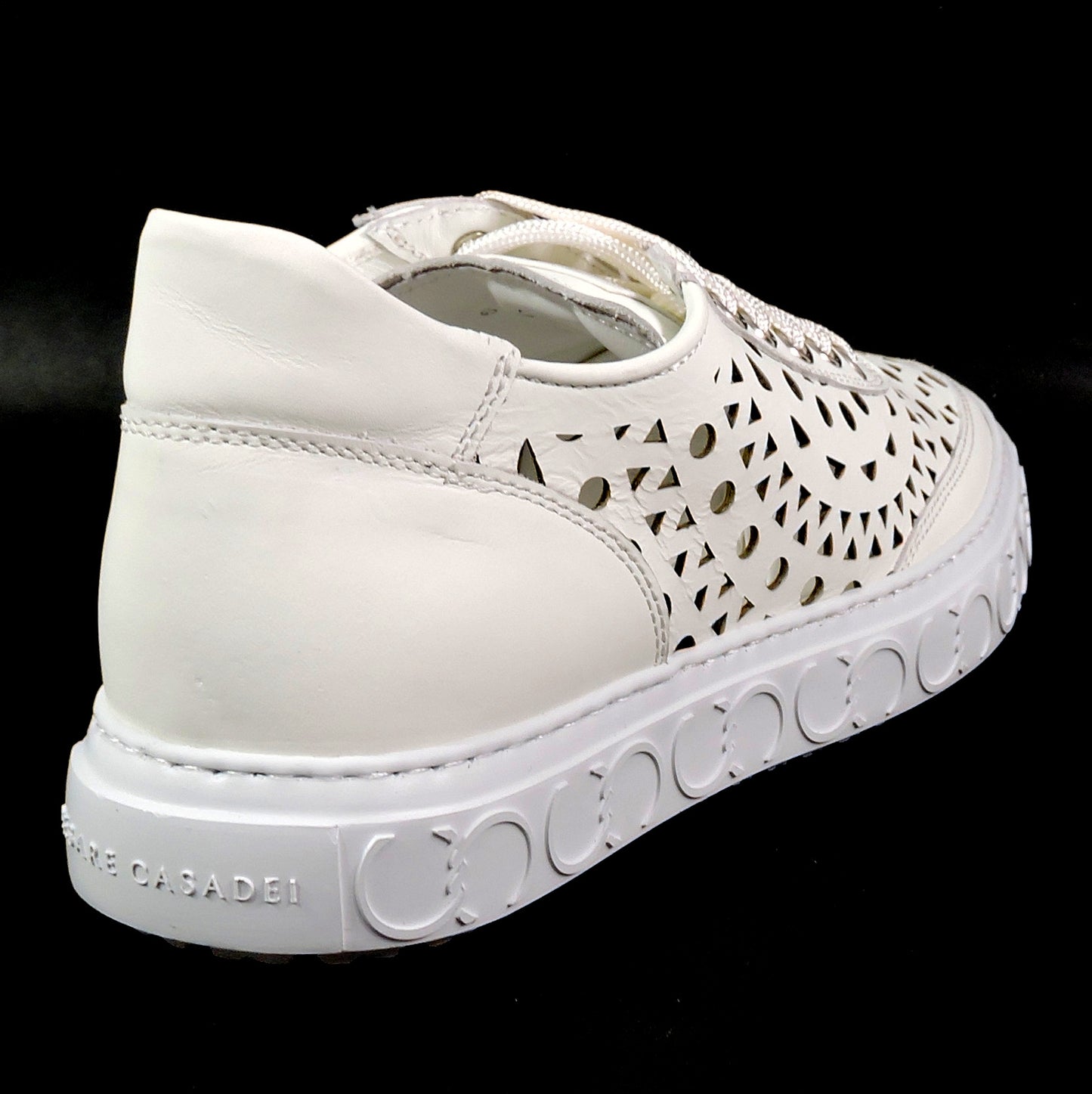 CASADEI 🇮🇹 WOMEN'S SOFT WHITE LEATHER COMFORT SUMMER FASHION SNEAKERS