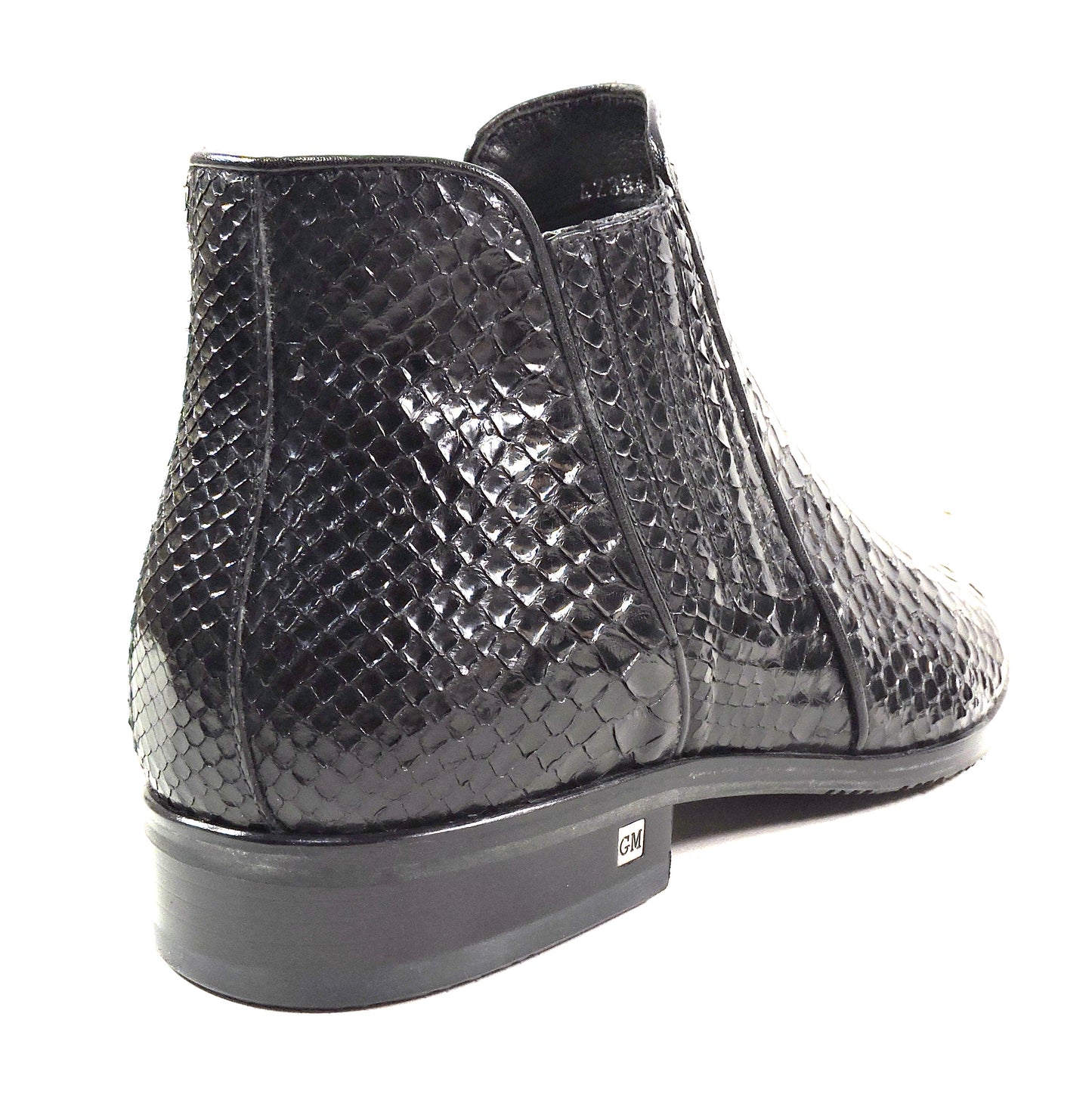 GOODMAN 🇮🇹 MEN'S BLACK SOFT PYTHON LEATHER COMFORT BOOTS 43 EU