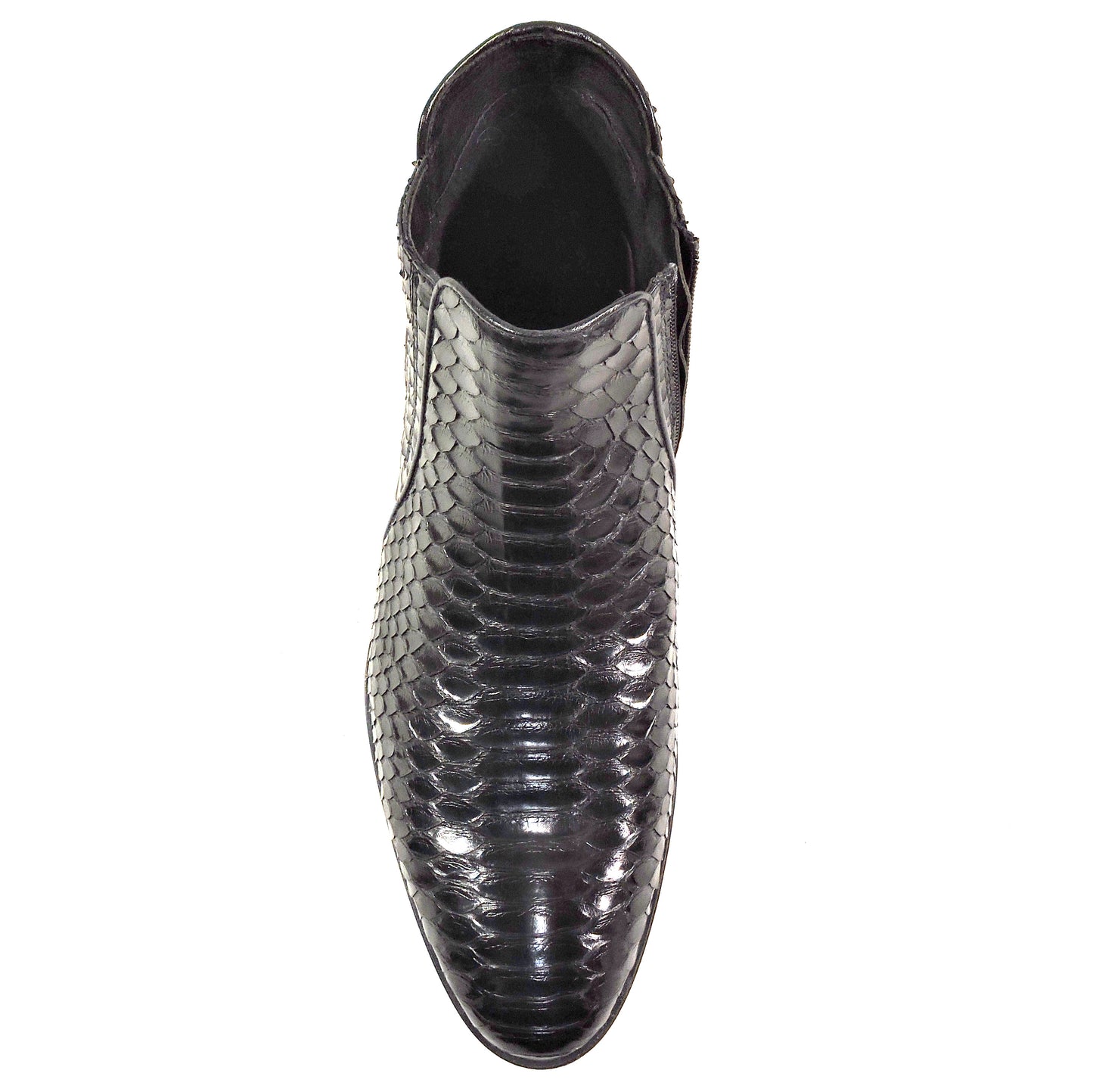 GOODMAN 🇮🇹 MEN'S BLACK SOFT PYTHON LEATHER COMFORT BOOTS 43 EU