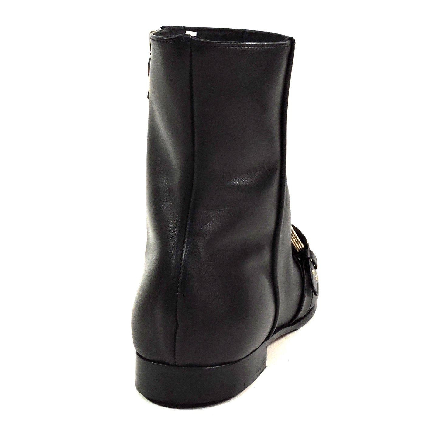 ALBERTO CICCIOLI 🇮🇹 WOMEN'S BLACK SOFT LEATHER COMFORT FASHION ANKLE BOOTIE
