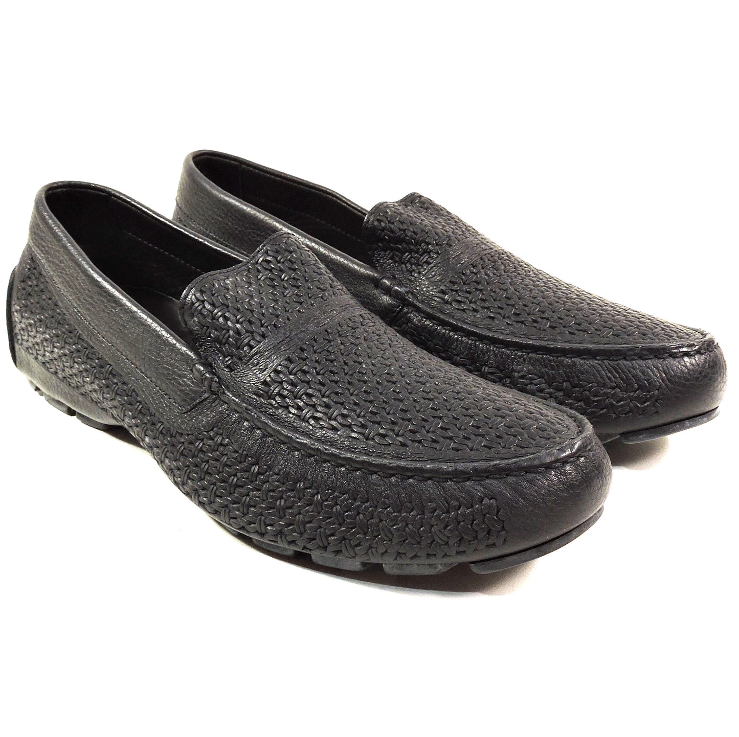BALDININI 🇮🇹 MEN'S BLACK SOFT LEATHER COMFORT SUMMER LOAFERS