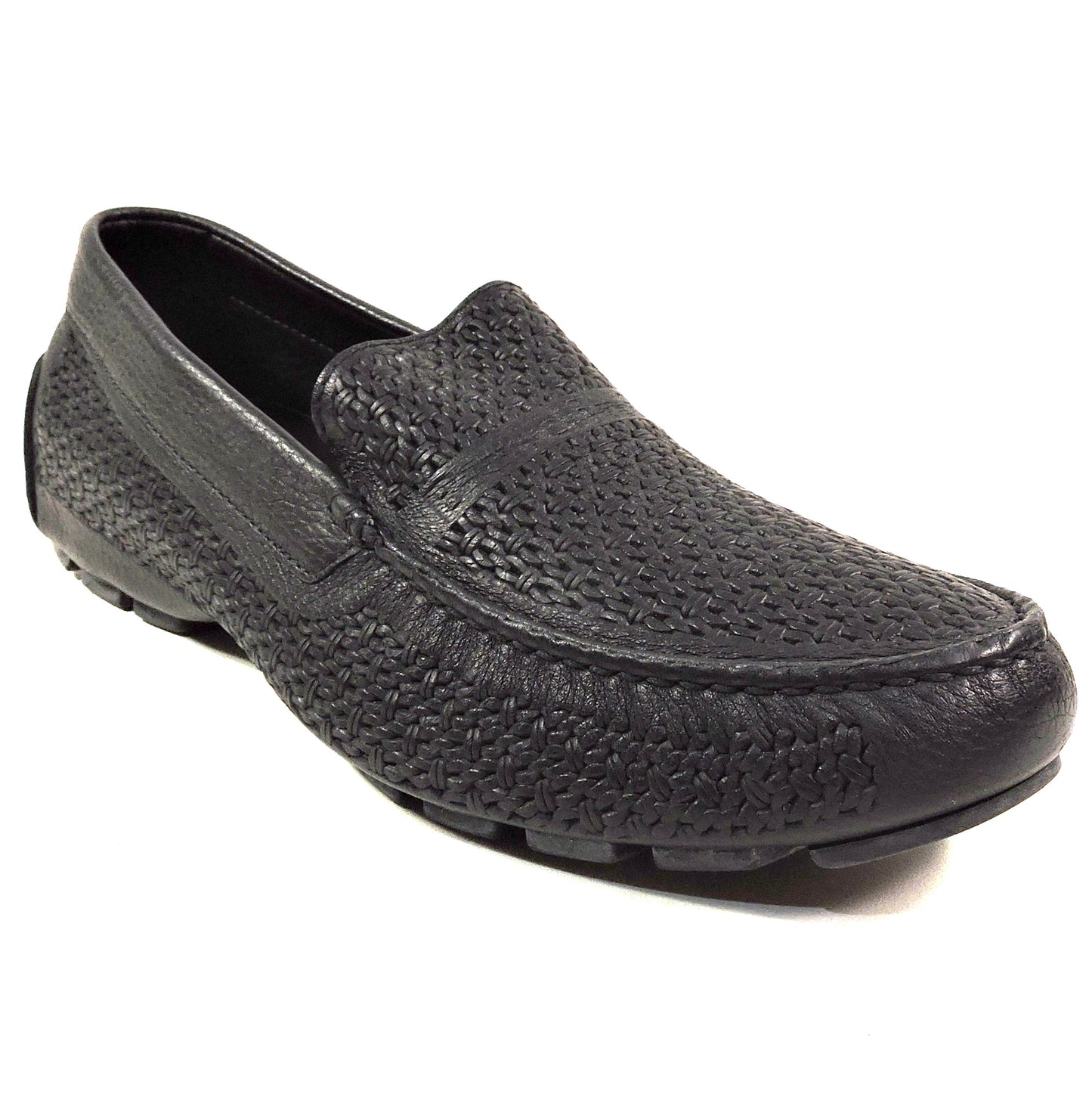 BALDININI 🇮🇹 MEN'S BLACK SOFT LEATHER COMFORT SUMMER LOAFERS