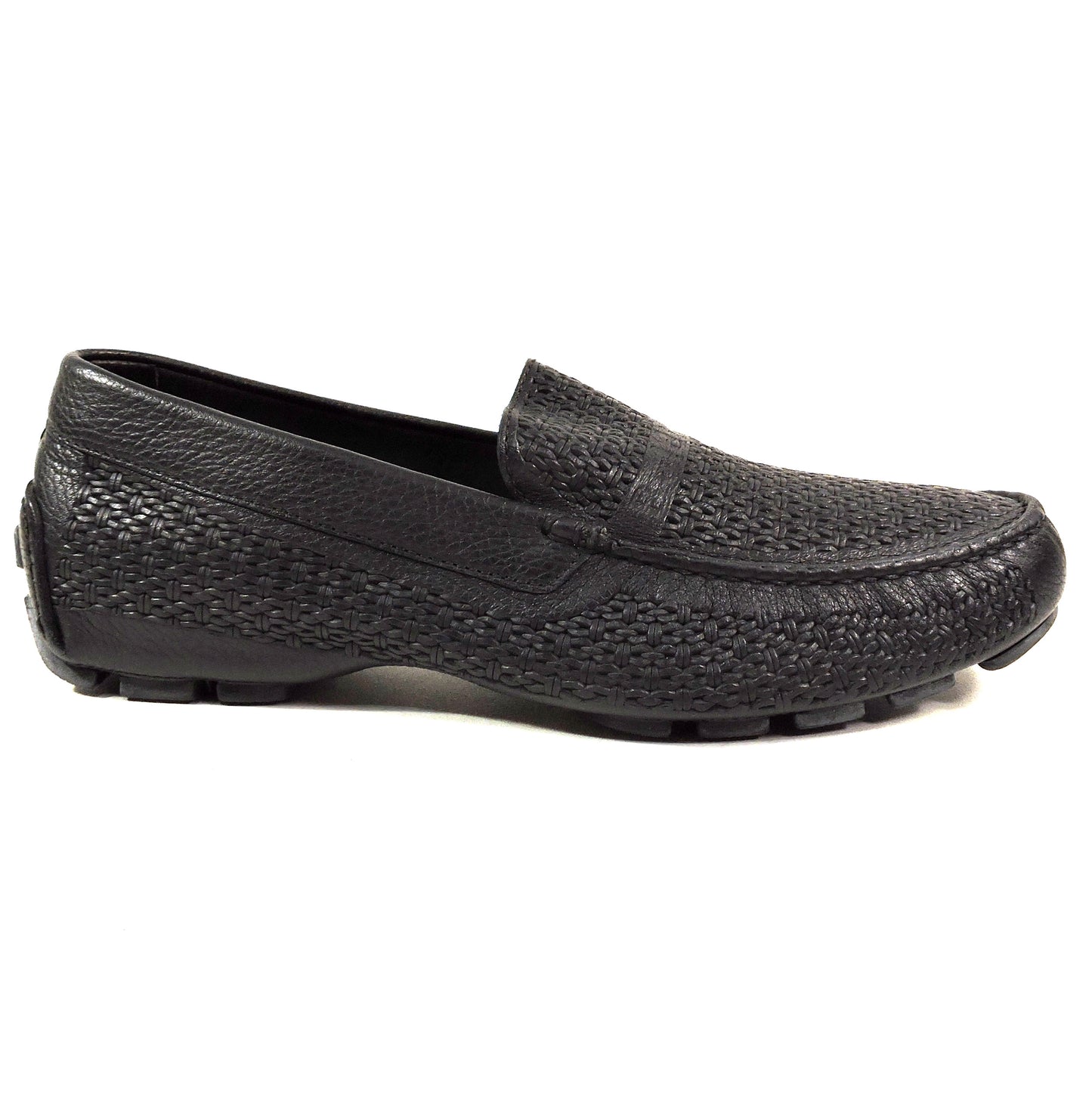 BALDININI 🇮🇹 MEN'S BLACK SOFT LEATHER COMFORT SUMMER LOAFERS