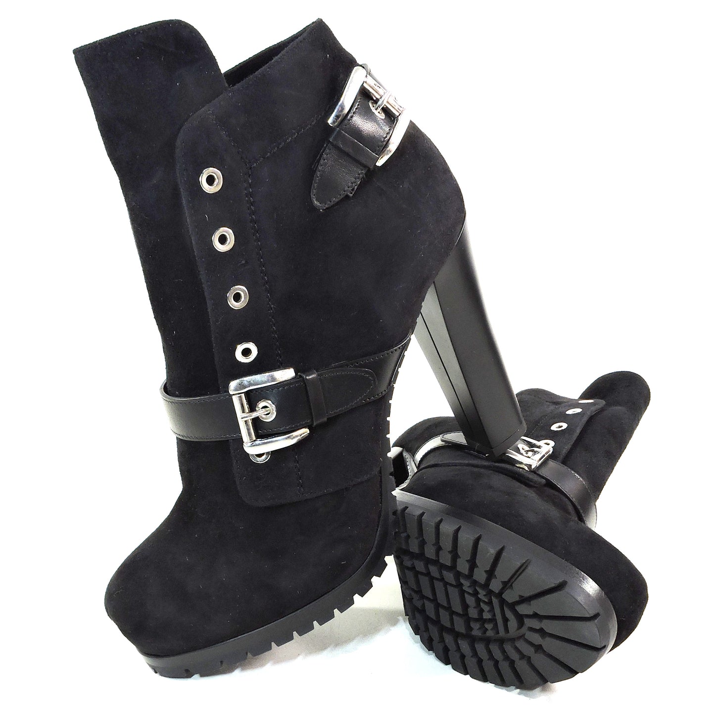 REJOIS BY GIANMARCO LORENZI 🇮🇹 WOMEN'S BLACK SUEDE COMFORT FASHION BOOTIE
