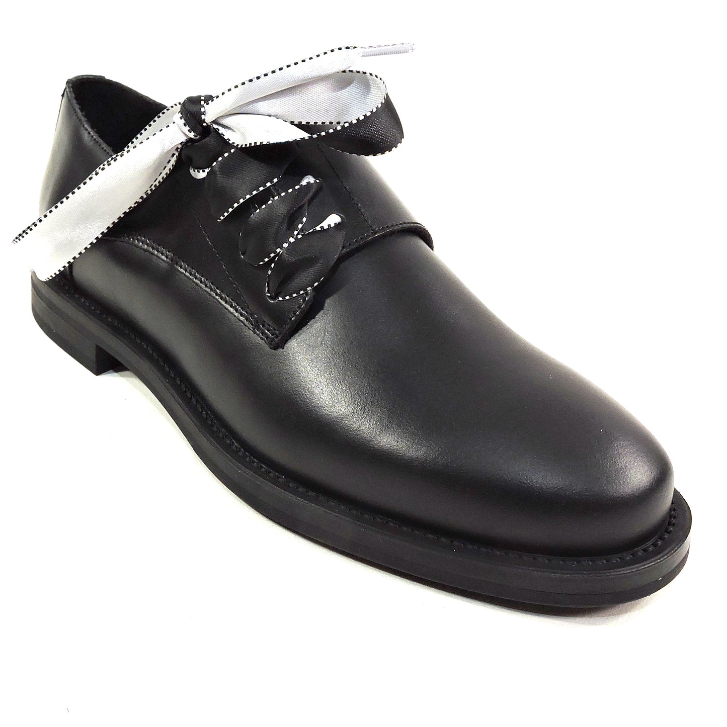 FRAU 🇮🇹 WOMEN' S BLACK SOFT LEATHER COMFORT FASHION OXFORD SHOES