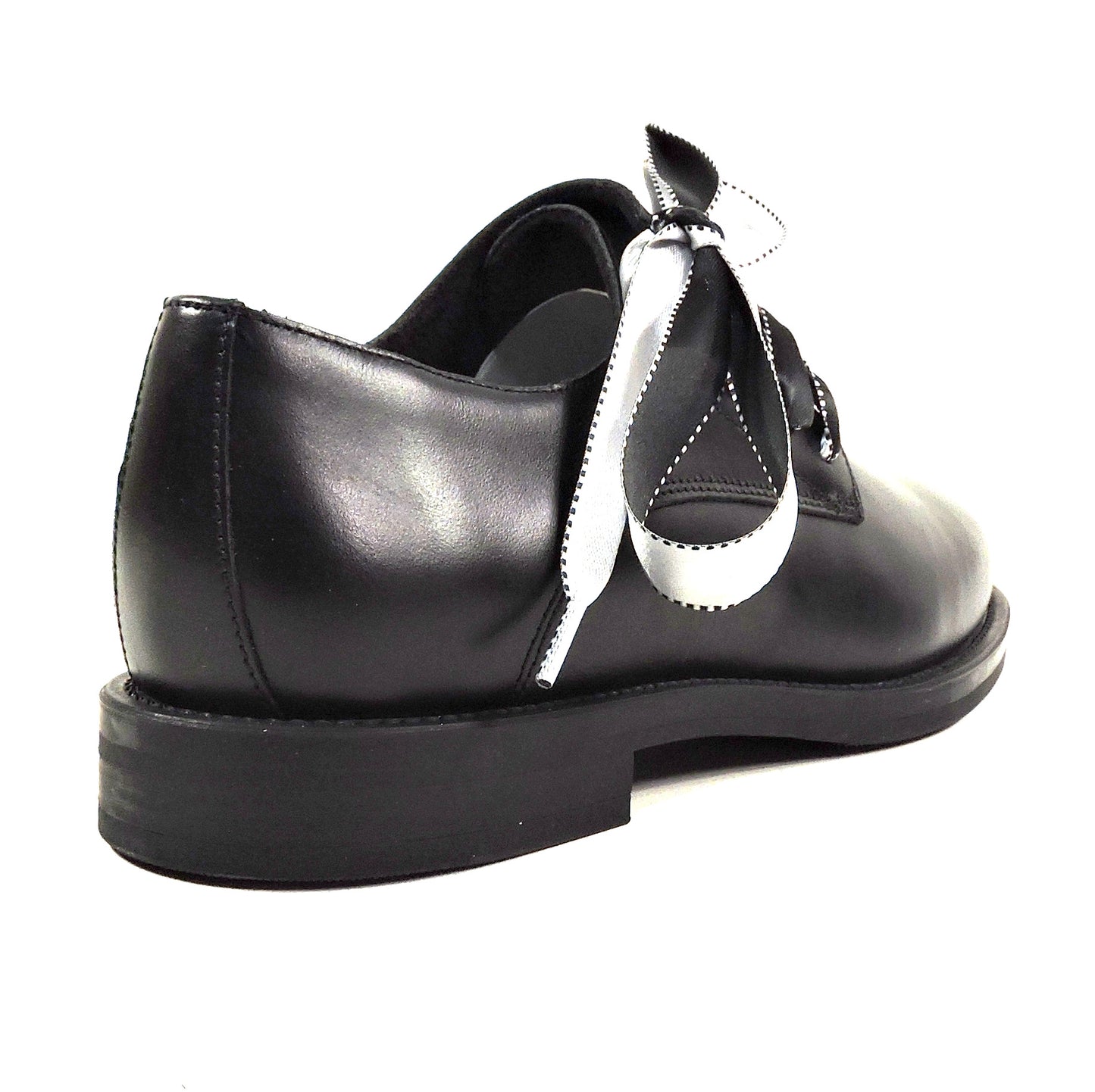 FRAU 🇮🇹 WOMEN' S BLACK SOFT LEATHER COMFORT FASHION OXFORD SHOES