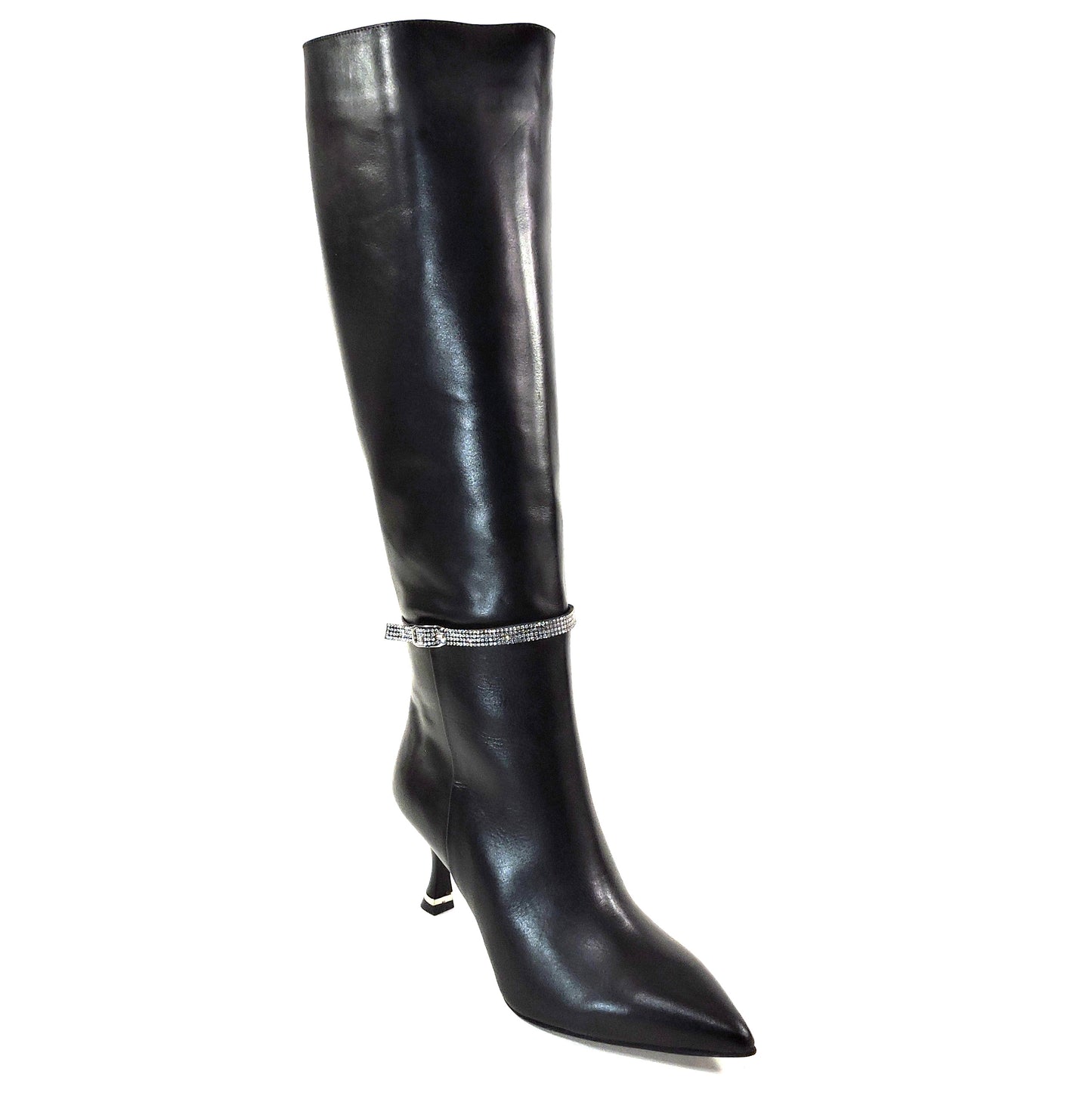 PAOLA FABIANI 🇮🇹 WOMEN'S BLACK SOFT LEATHER LONG WINTER FASHION BOOTS