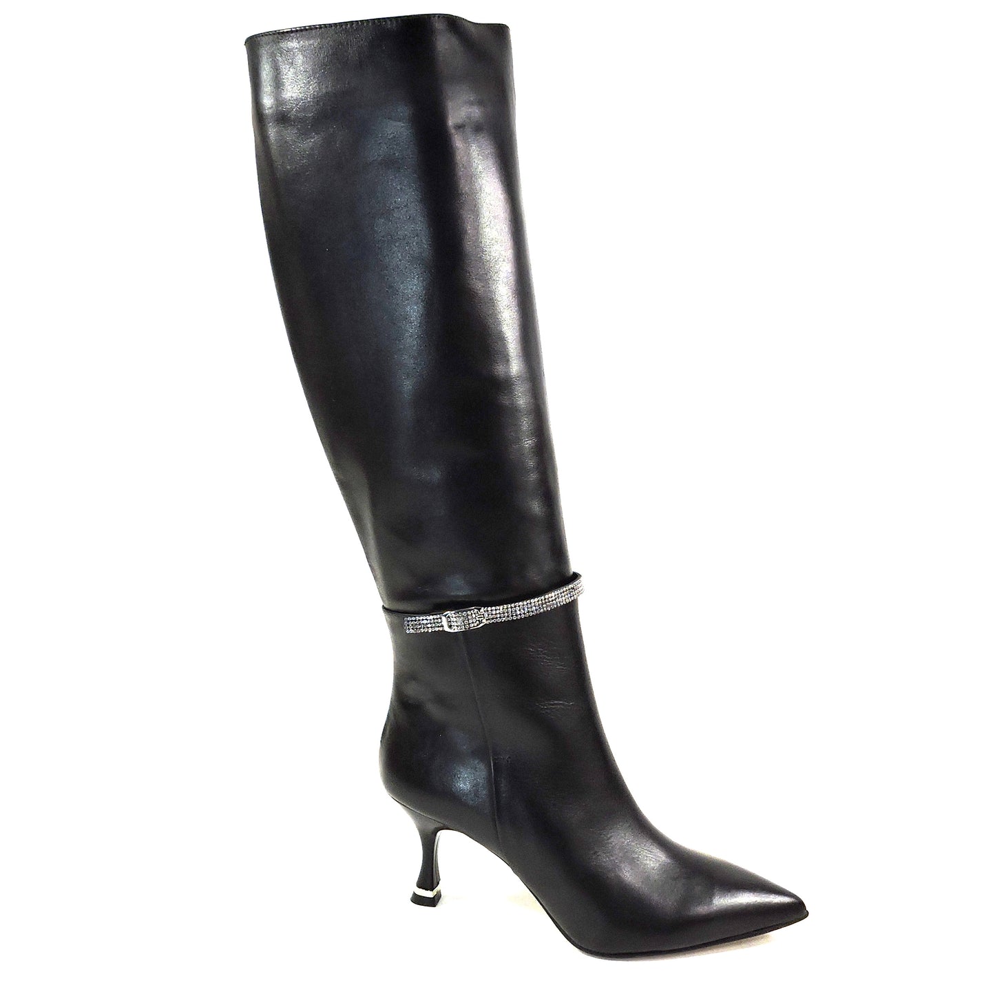 PAOLA FABIANI 🇮🇹 WOMEN'S BLACK SOFT LEATHER LONG WINTER FASHION BOOTS