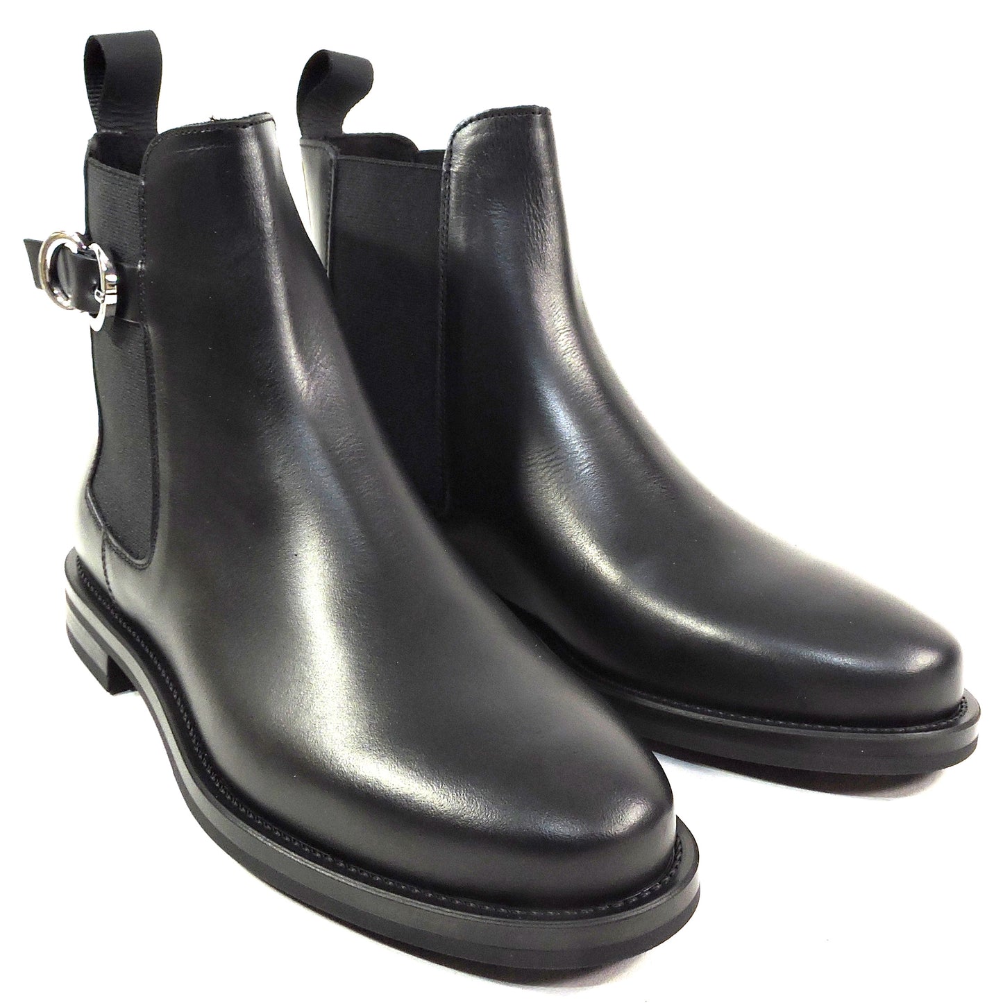 FRAU 🇮🇹 WOMEN' S BLACK SOFT LEATHER COMFORT WINTER CHELSEA FASHION BOOTIES