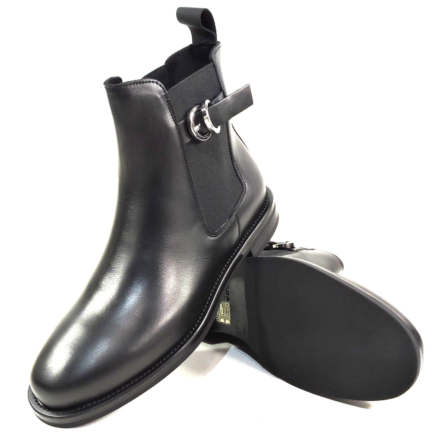 FRAU 🇮🇹 WOMEN' S BLACK SOFT LEATHER COMFORT WINTER CHELSEA FASHION BOOTIES