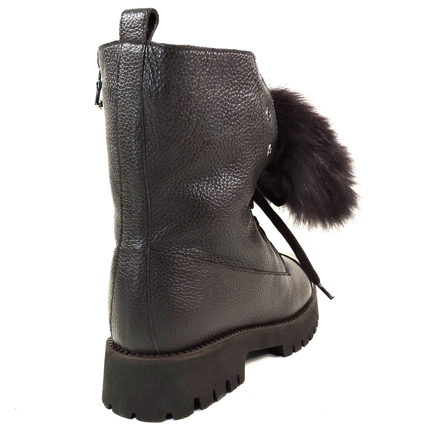 PAOLA FABIANI 🇮🇹 WOMEN'S BROWN SOFT LEATHER COMFORT WINTER FASHION BOOTIE