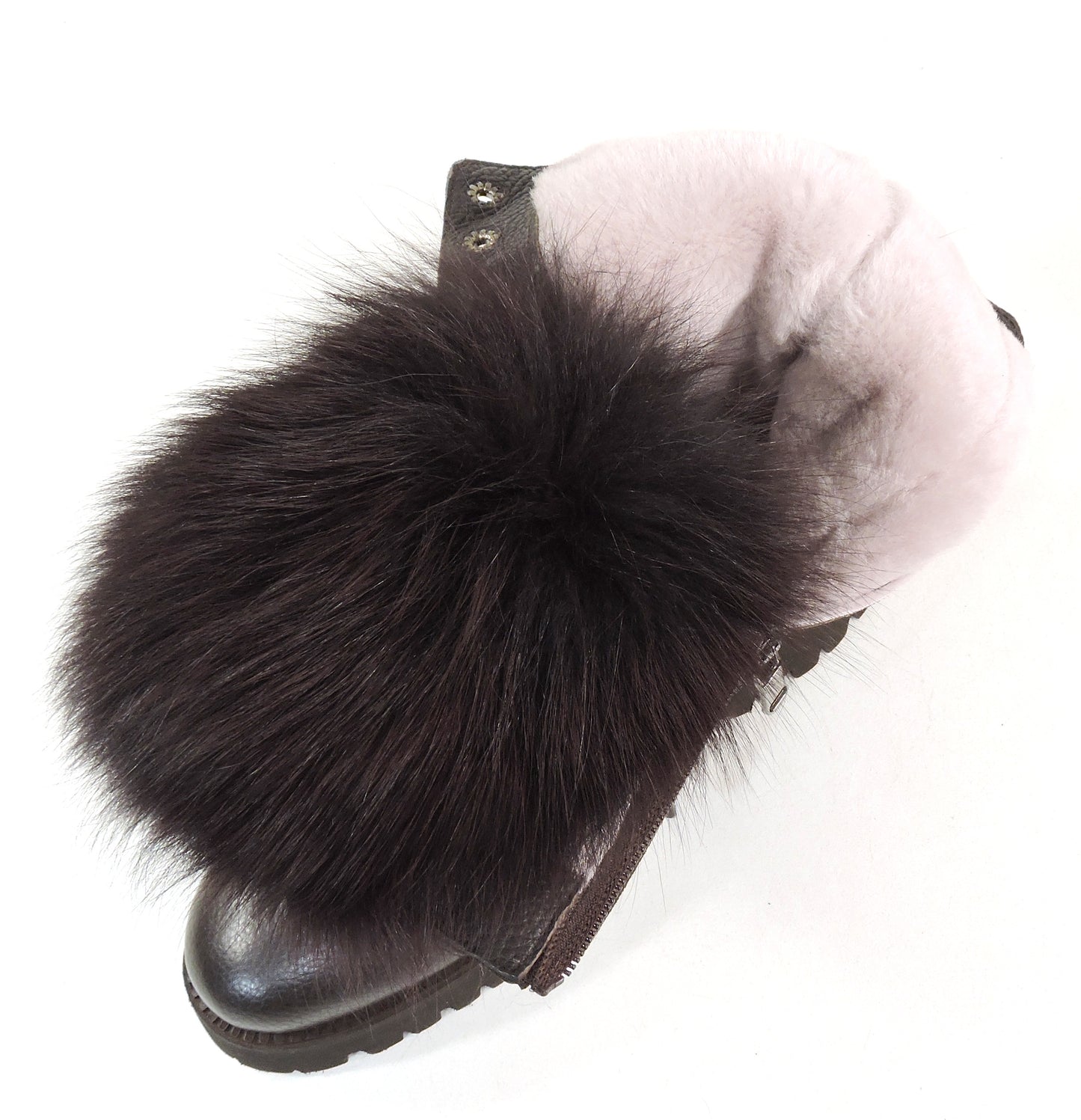 PAOLA FABIANI 🇮🇹 WOMEN'S BROWN SOFT LEATHER COMFORT WINTER FASHION BOOTIE