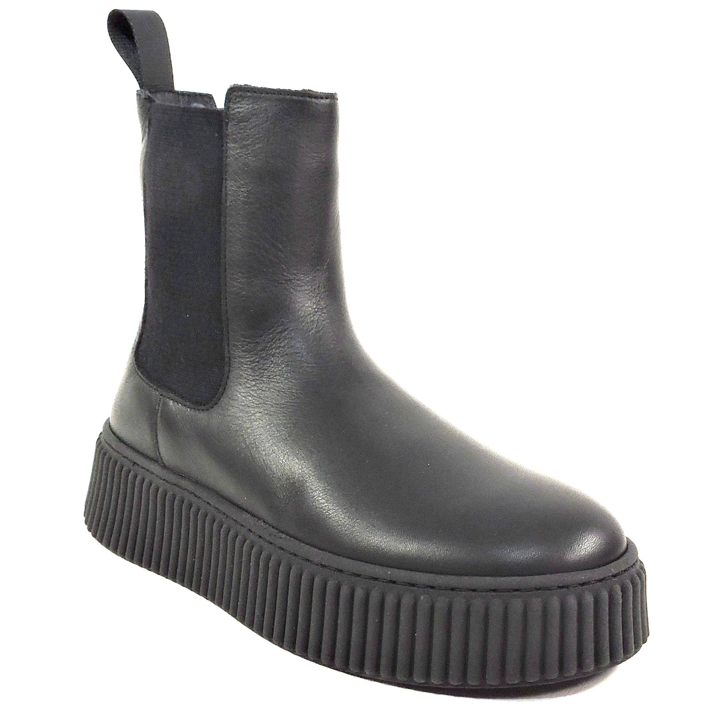 FRAU 🇮🇹 WOMEN' S BLACK SOFT LEATHER COMFORT WINTER CHELSEA BOOTS