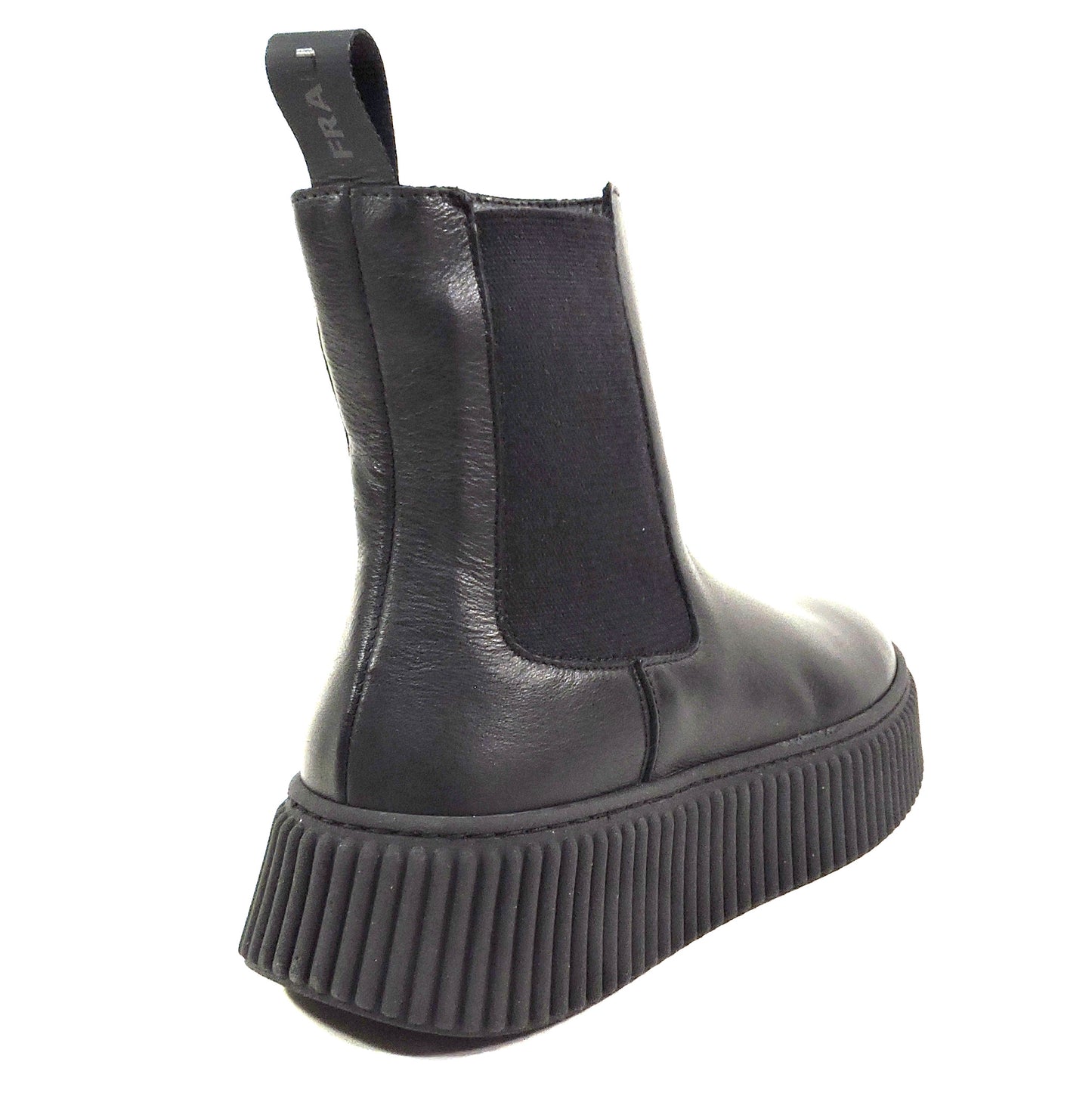 FRAU 🇮🇹 WOMEN' S BLACK SOFT LEATHER COMFORT WINTER CHELSEA BOOTS