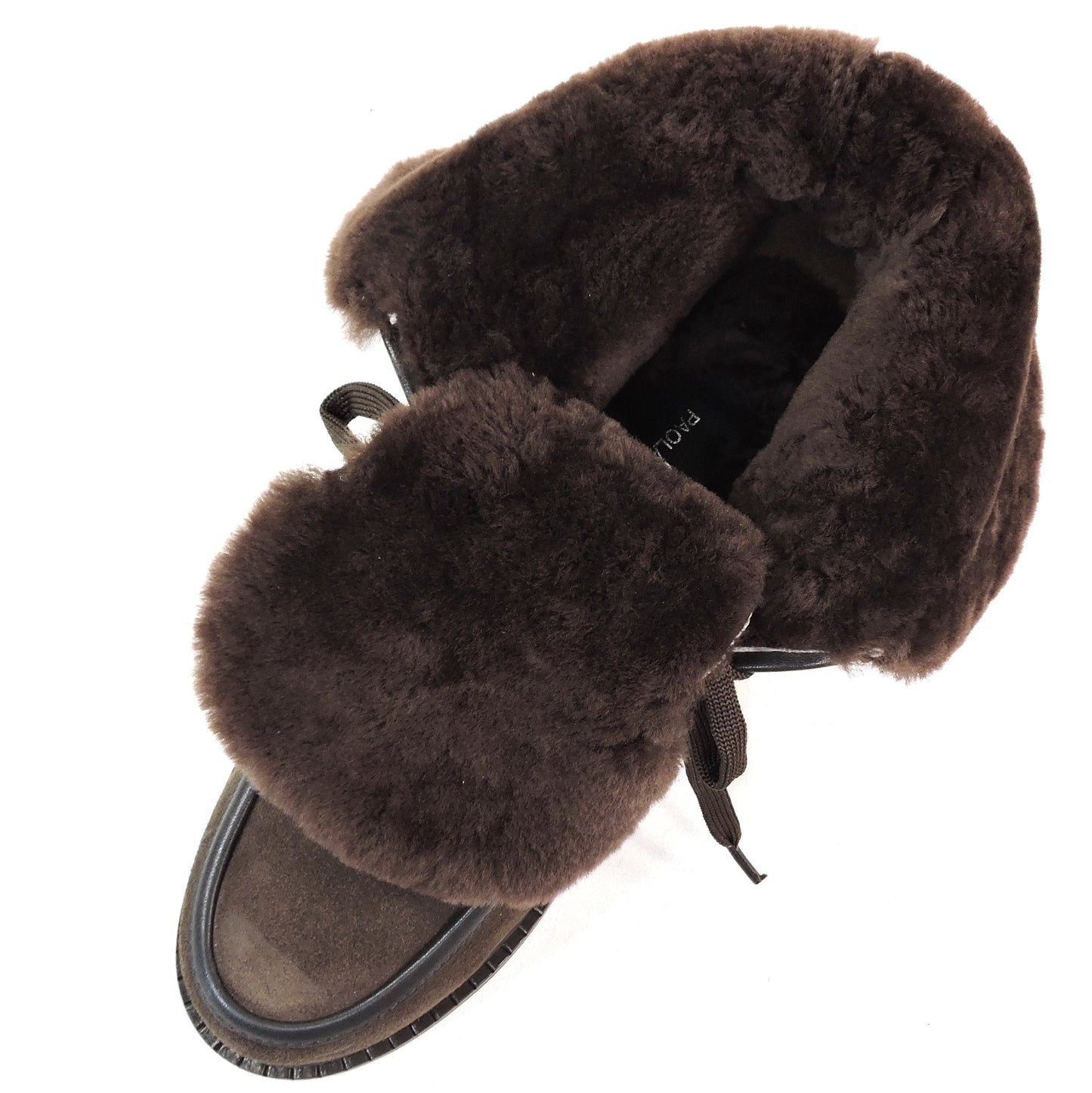 PAOLA FABIANI 🇮🇹 WOMEN'S BROWN SOFT SUEDE & LAMB FUR COMFORT WINTER BOOTIE